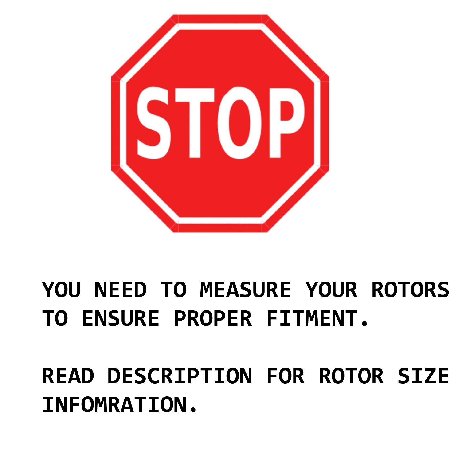 Detroit Axle - Front Brake Kit for Chevy GMC Equinox Impala Terrain Malibu Limited Buick Allure LaCrosse Regal 9-5 Drilled & Slotted Brake Rotors Ceramic Brakes Pads Replacement : 12.64" inch Rotor