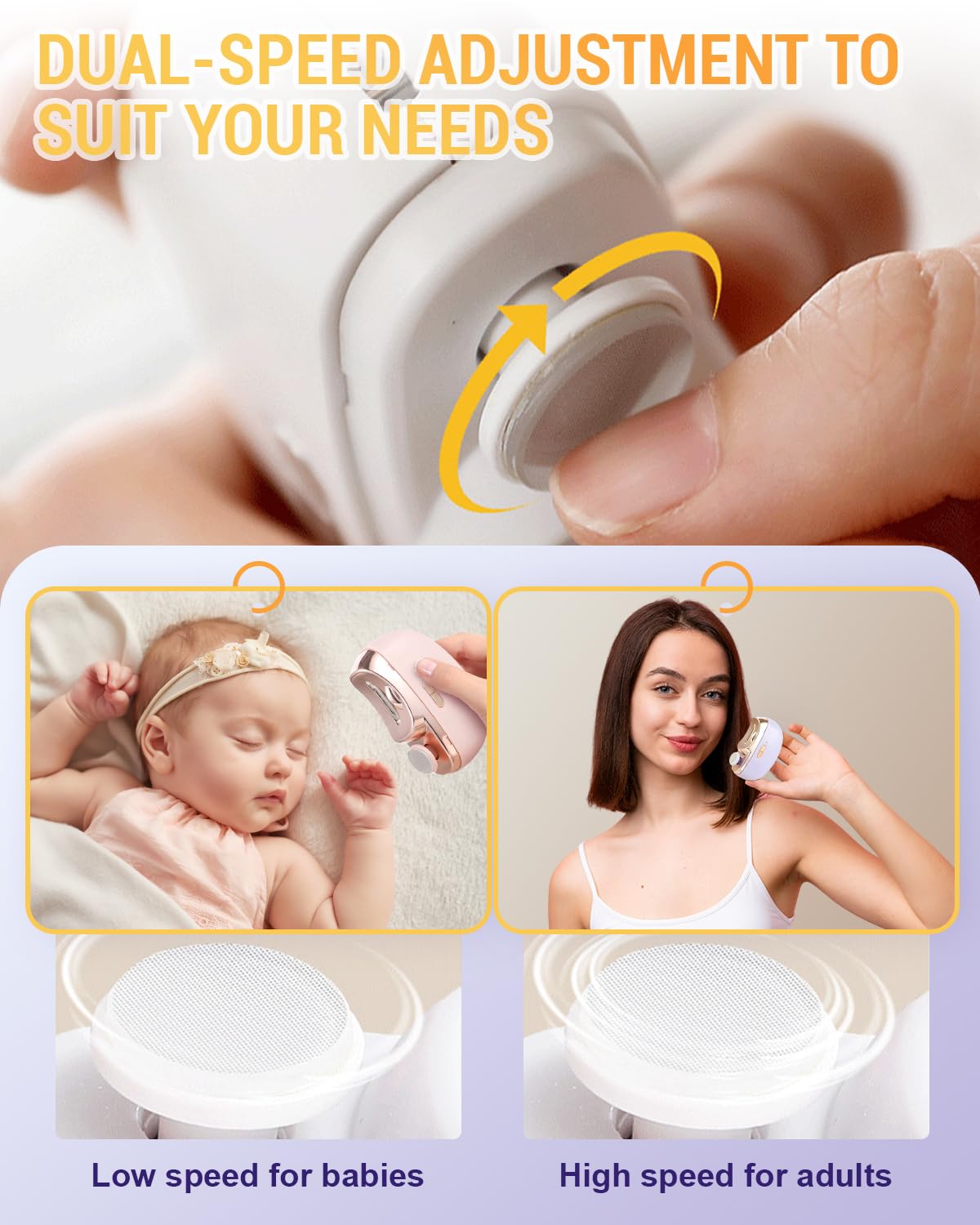 Electric Nail Clippers for Seniors Nail Trimmer,2025 Upgraded 3 in 1 Automatic Electric Nail Clipper with Polishing,Electric Nail Trimmer for Senior Adults Students Baby (White#1)