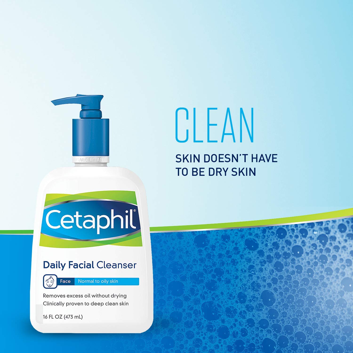 Cetaphil Daily Facial Cleanser, Normal to Oily Skin, 16 Fl Oz
