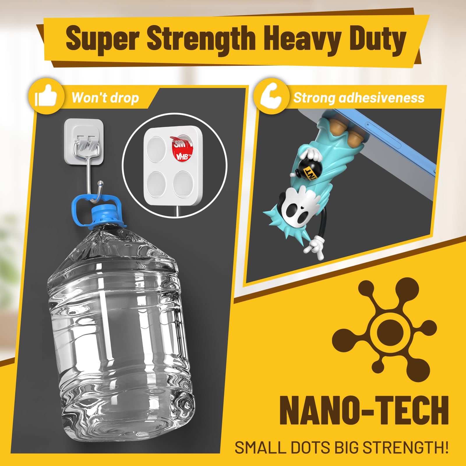 PHIXBEAR 180 Pcs Removable Mounting Putty, Strong Double Sided Glue Adhesive Dots Clear Museum Sticky Tack for Action Figures Wall Hanging No Residue, 3/8"