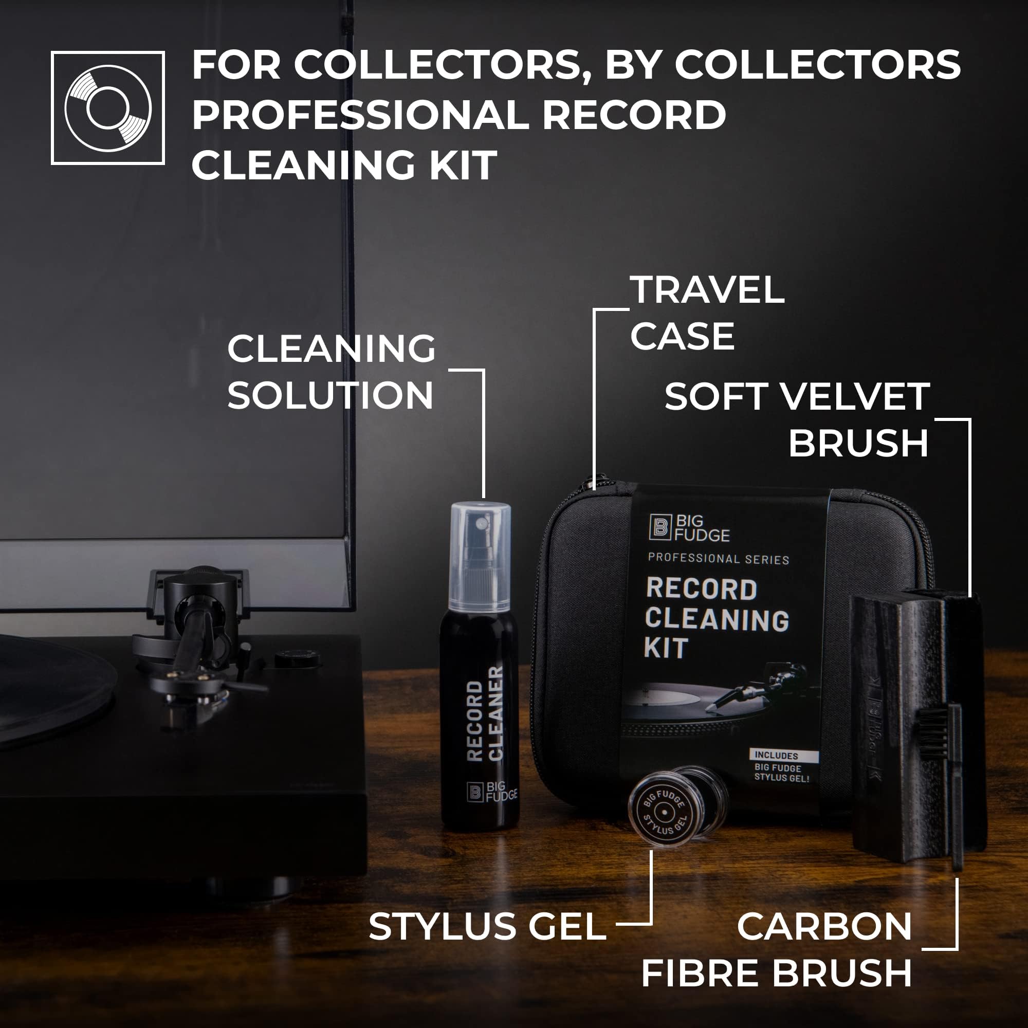 Big Fudge Complete Vinyl Record Cleaning Kit - Par (Essential Cleaning Kit)