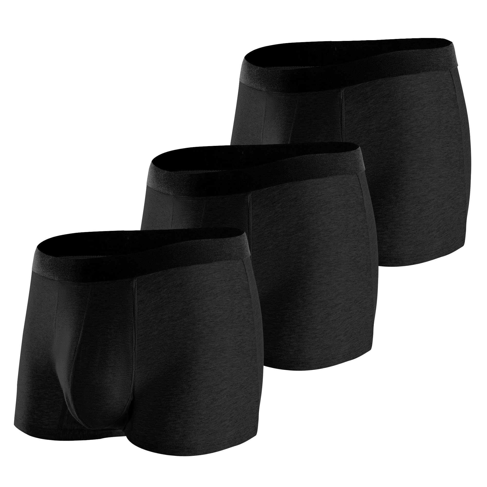 BATTEWA Incontinence Underwear for Men Washable, Leak Proof Underwear for Men Reusable Mens Incontinence Underwear Bladder Leak Briefs Absorbency 50ml,3Pack(Large, Black)
