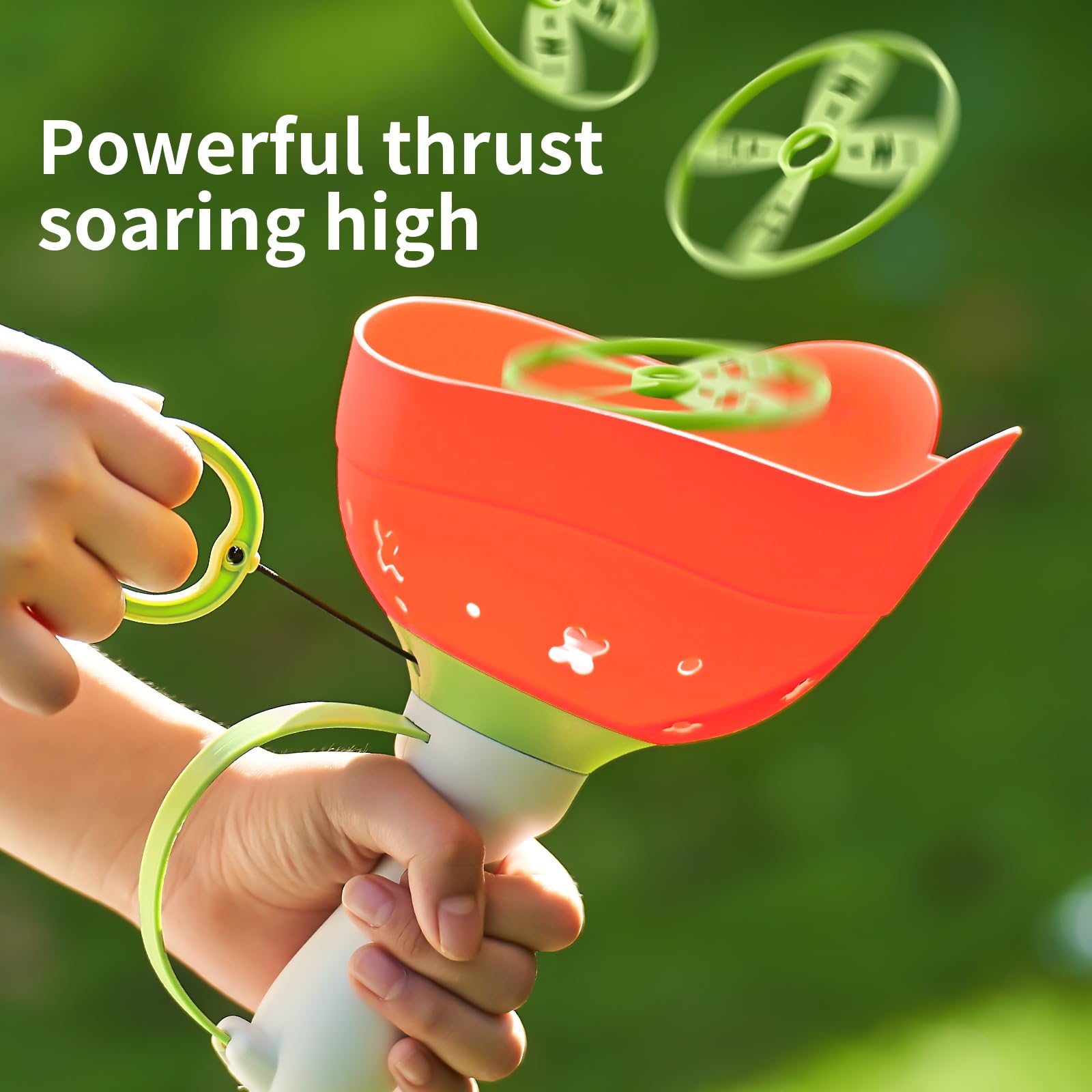 Ivtivfu Outdoor Flying Disc Launcher Toy (2PCS): Outside Catching Games for Kids Ages 4-8, Fun Toddler Toy for 3 4 5 6 7 8 Years Old Boys Girls, Creative Birthday Easter for Children Ages 3-5