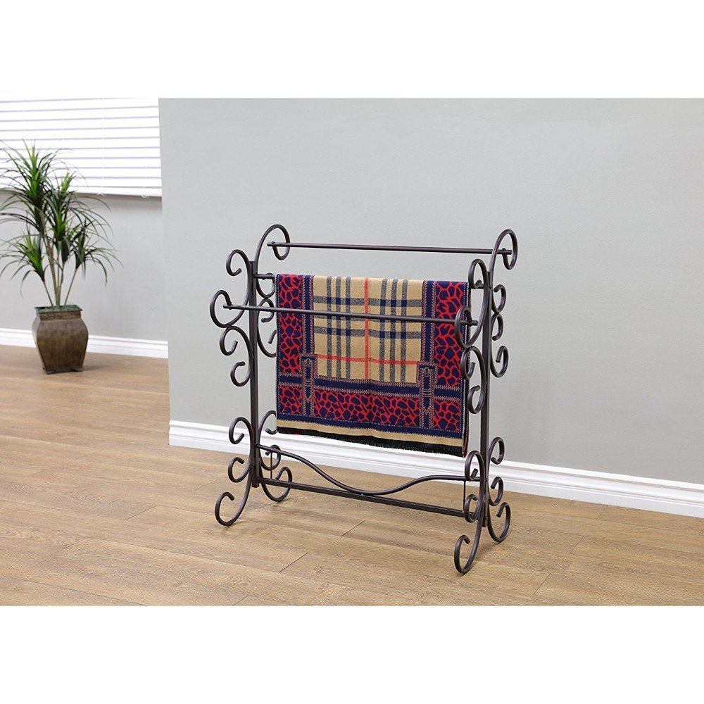 Frenchi Home Furnishing Blanket Rack, 35.5"H, Black