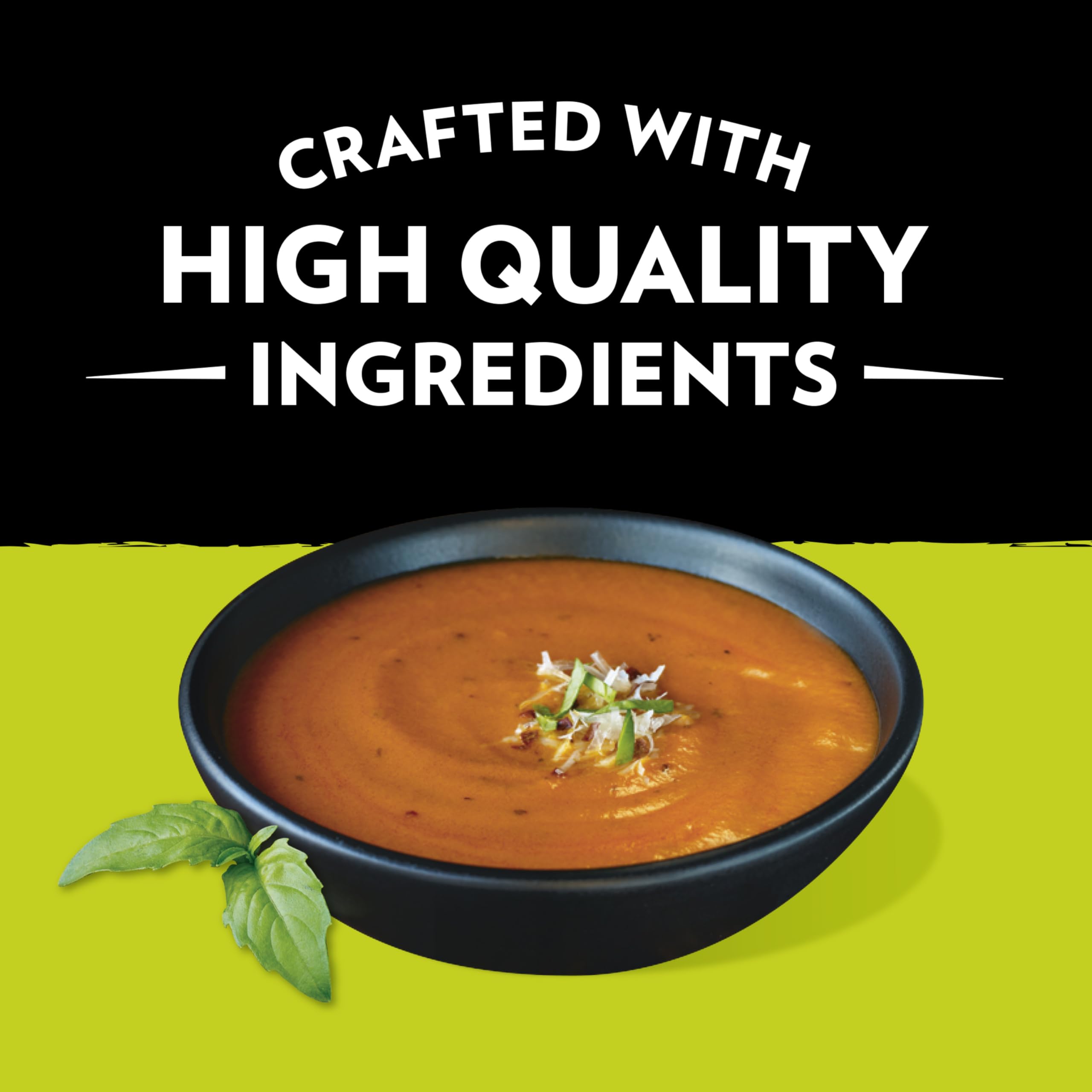 Campbell's Slow Kettle Style Tomato & Sweet Basil Bisque, 15.5 oz Microwavable Bowl (Pack of 8)