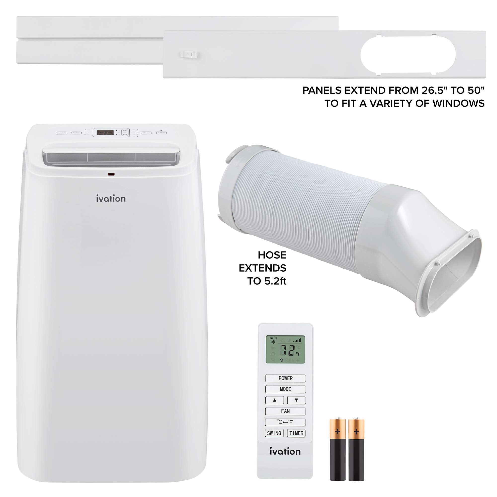 Ivation Replacement Exhaust Hose for IVAPACWIFI8K, IVAPACWIFI10K, IVAPACWIFI12K and IVAPACWIFI13K Wi-Fi Portable Air Conditioner