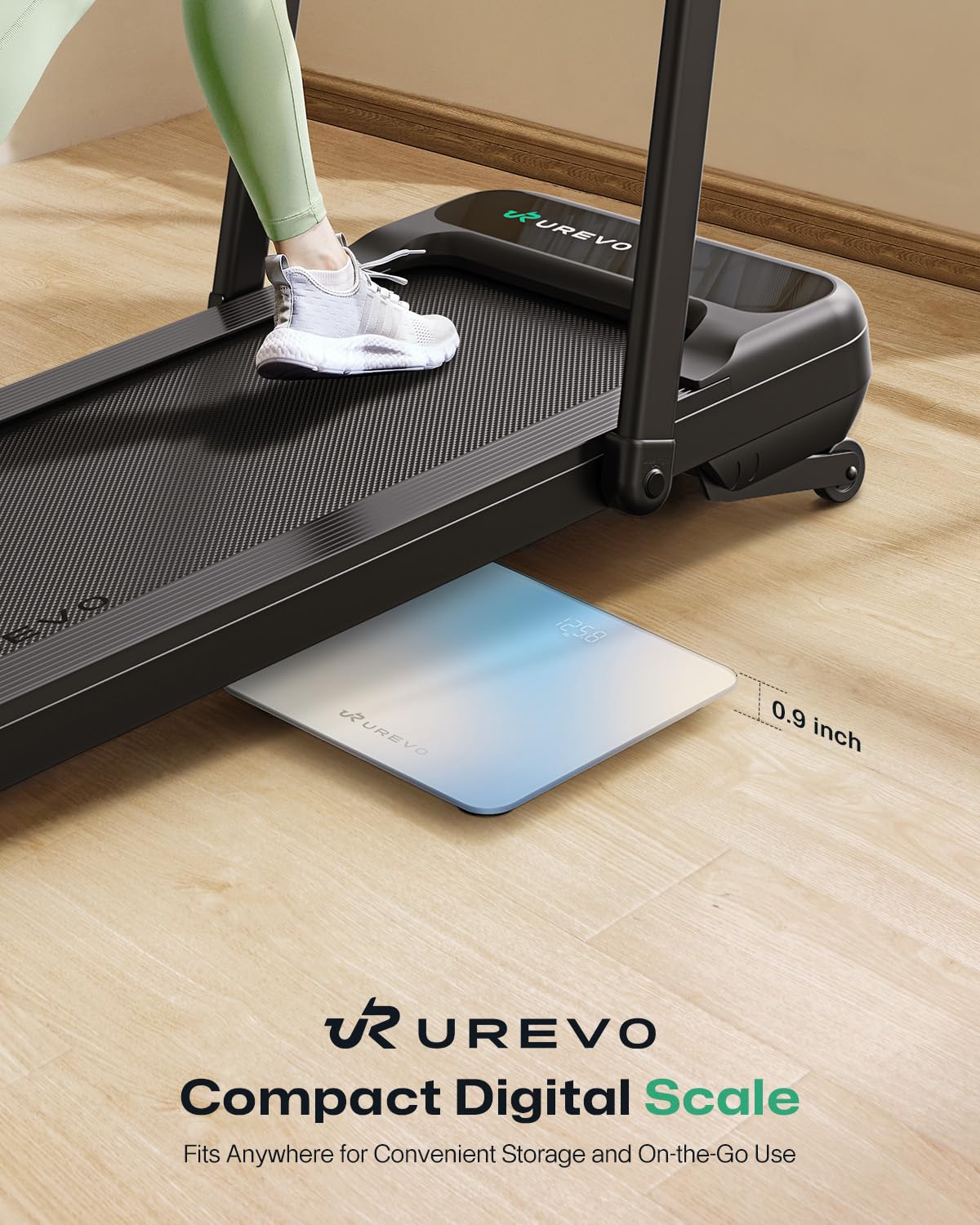 UREVO Smart Scale for Body Weight & BMI Tracking Sync with App, Digital Bathroom Scale with LED Display, Highly Accurate Weight Scale, 400 lb/180 kg, lb/kg Units, Batteries Included, Blue