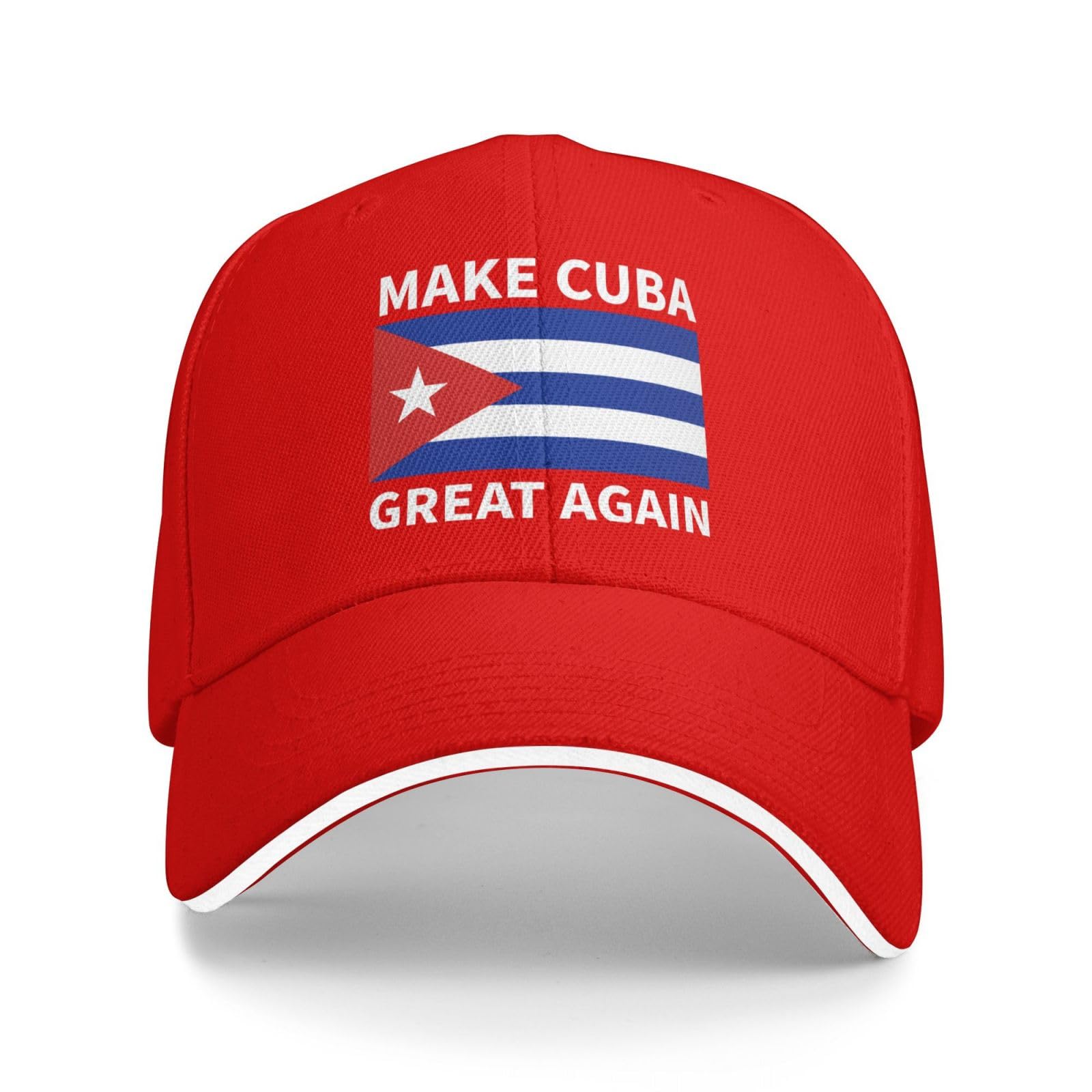 qwumub Make Cuba Great Again Supporter Baseball Cap Red