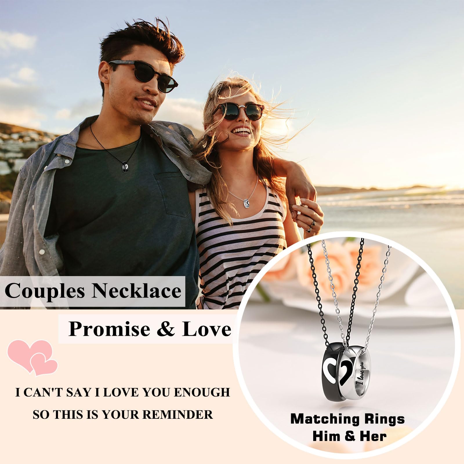 UPROMI Gifts for Girlfriend Necklace Unique Cute Things for My Girlfriend Gift Ideas Anniversary I Love You Romantic Christmas Valentines Sweetest Day Gifts for Her Women Fiance