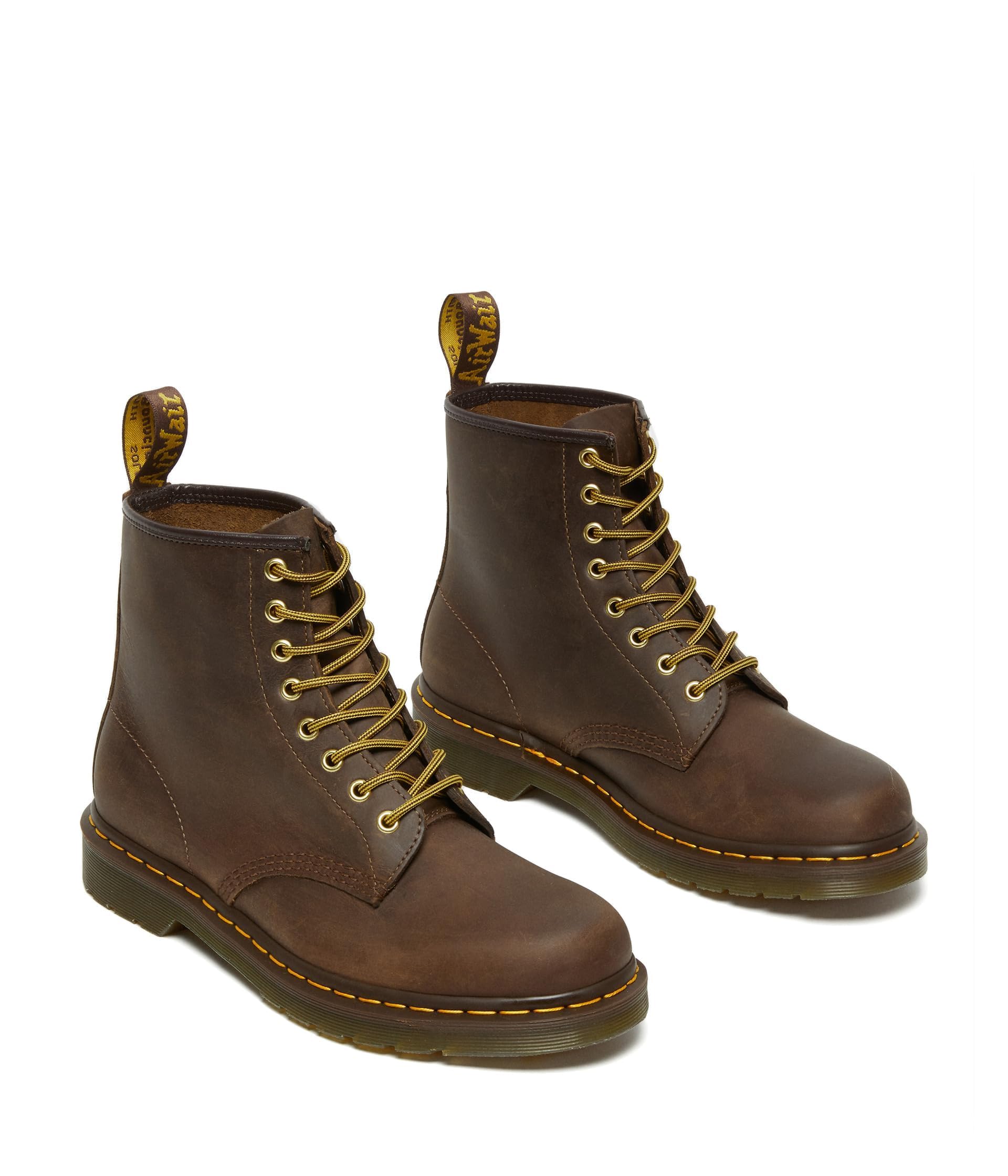 Dr. Martens Unisex 1460 Crazy Horse Leather 8 Eye Boot, Brown, 17 Women/16 Men
