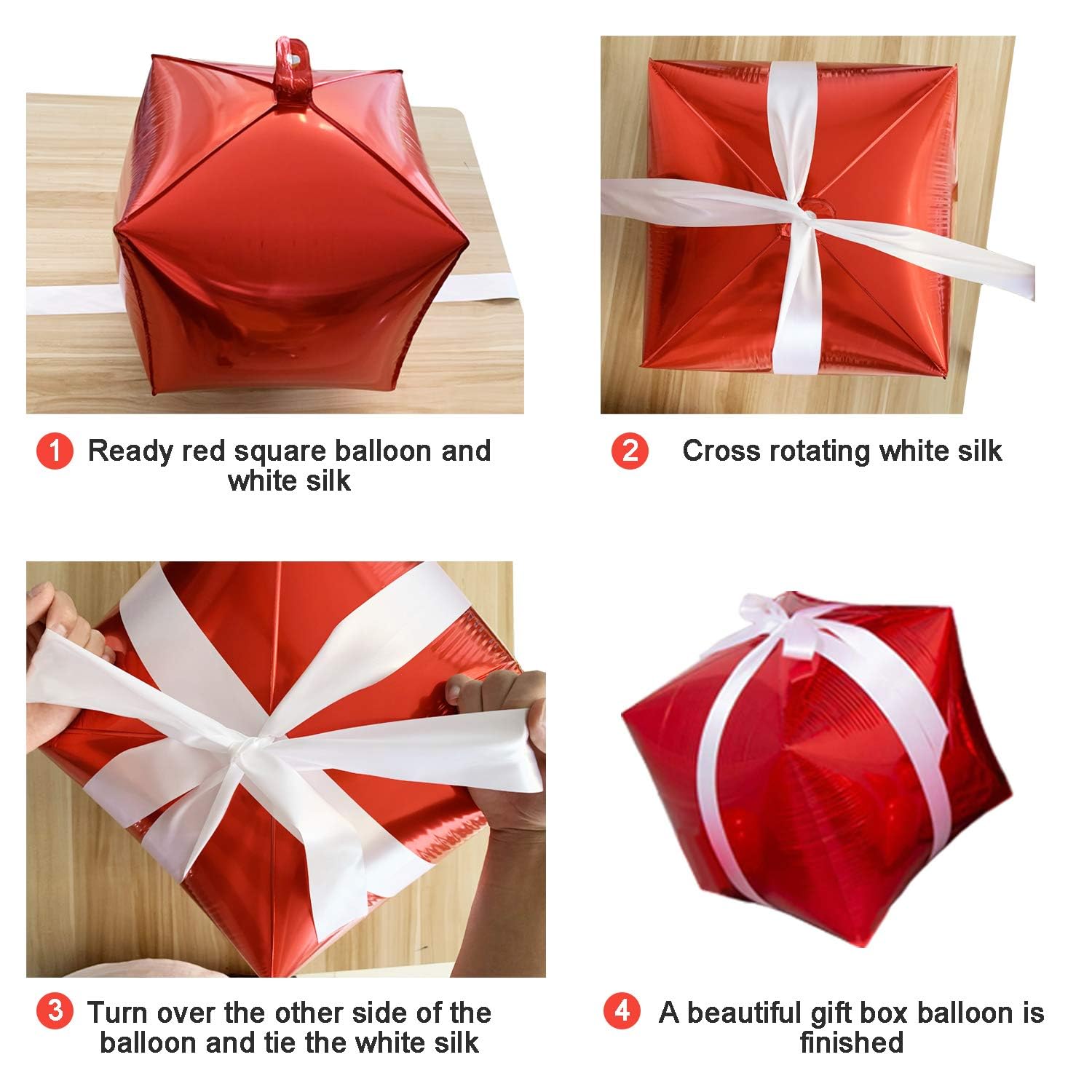 Bonropin Christmas Balloon Arch Kit - Red White Balloons, Candy Balloons, Red Star Foil Balloons, Candy Cane Foil Balloons, Box Foil Balloons for Xmas Balloon Garland Kit Christmas Party Decorations