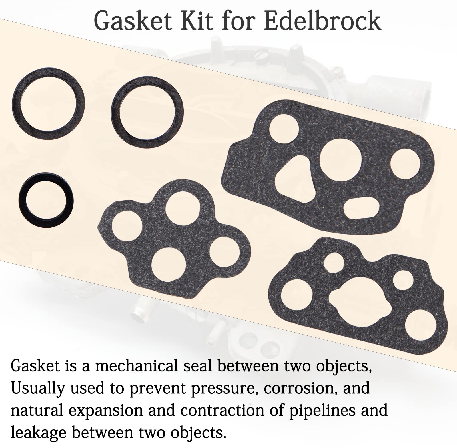 Carburetor Rebuild Kit Compatible with Edelbrock 1405 1406 1407 1408 1409 1410 1411, Carb Rebuild Kit for AFB 4 barrel 500 600 650 700 750 800 CFM Weber Marine # 809064 Carter 9000 series