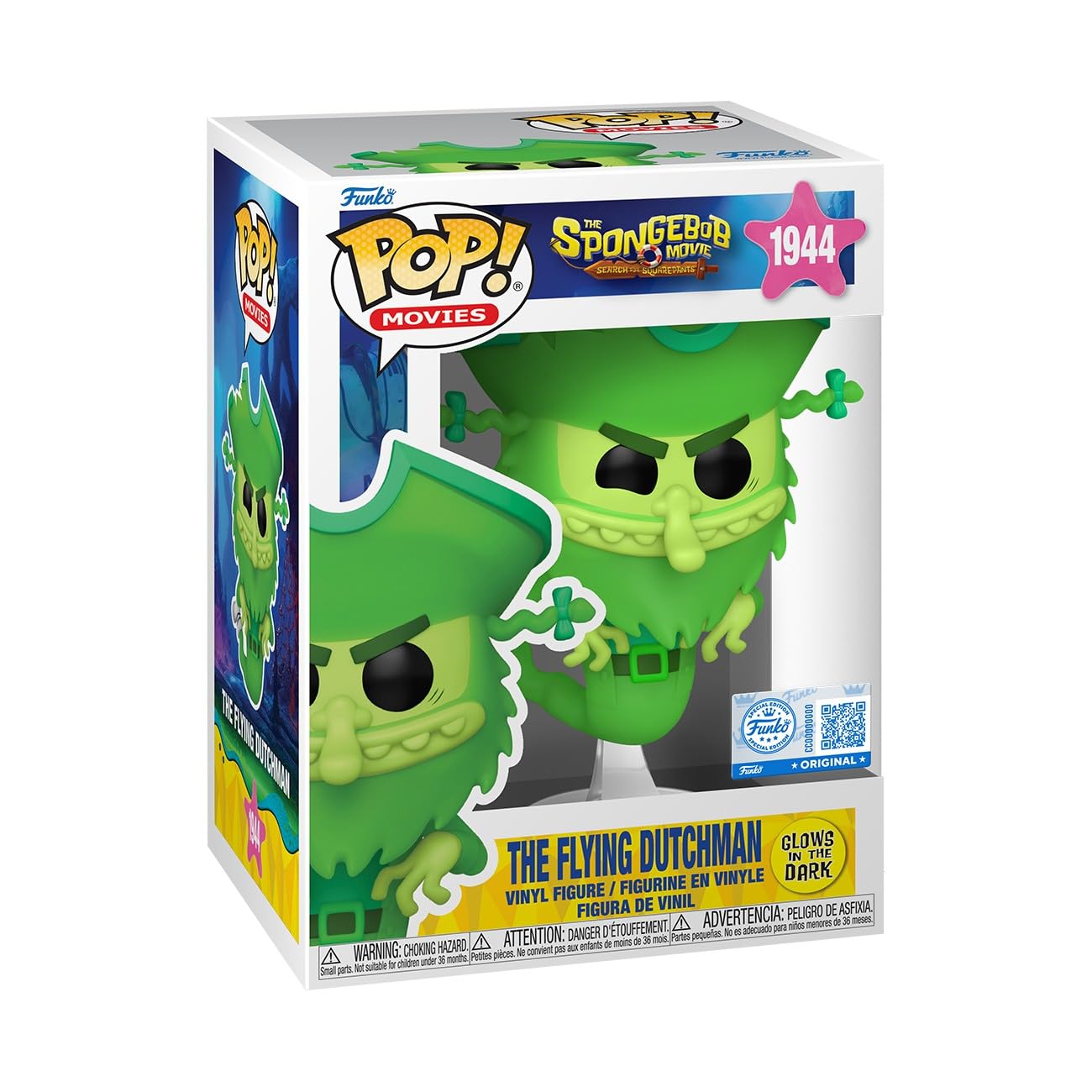 Funko Pop! Movies: The Spongebob Movie - The Flying Dutchman - Glow in The Dark - Amazon Exclusive - Collectable Vinyl Figure - Gift Idea - Official Merchandise - Toys for Kids & Adults
