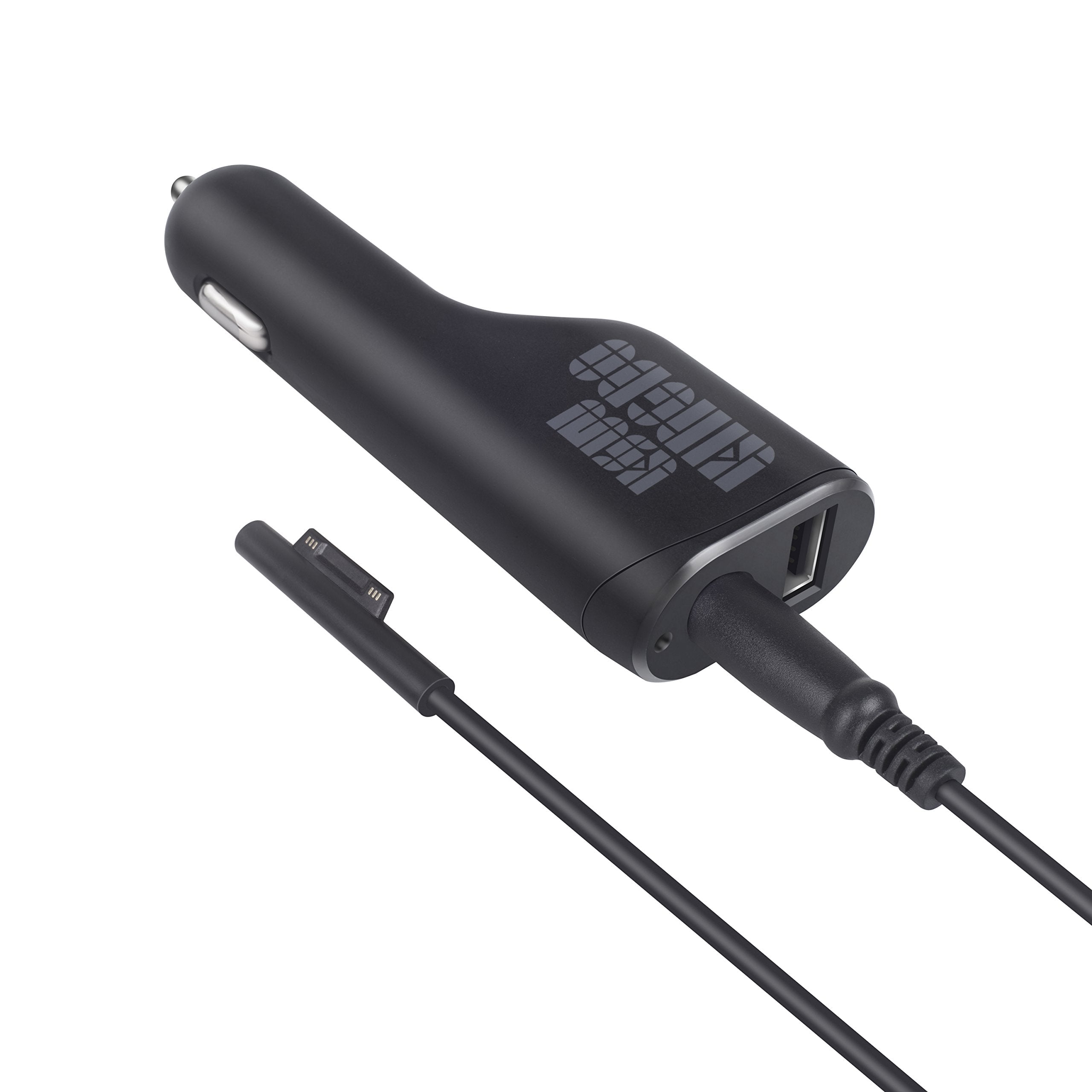 Surface Pro Car Charger Surface Laptop Car Charger,36W 12V 2.58A Power Supply for Microsoft Surface Pro 3/4/5/6/Book/Go,Surface Pro 9,Surface Laptop car charger with USB 2.0 Port(5Ft Cord)&Travel Case