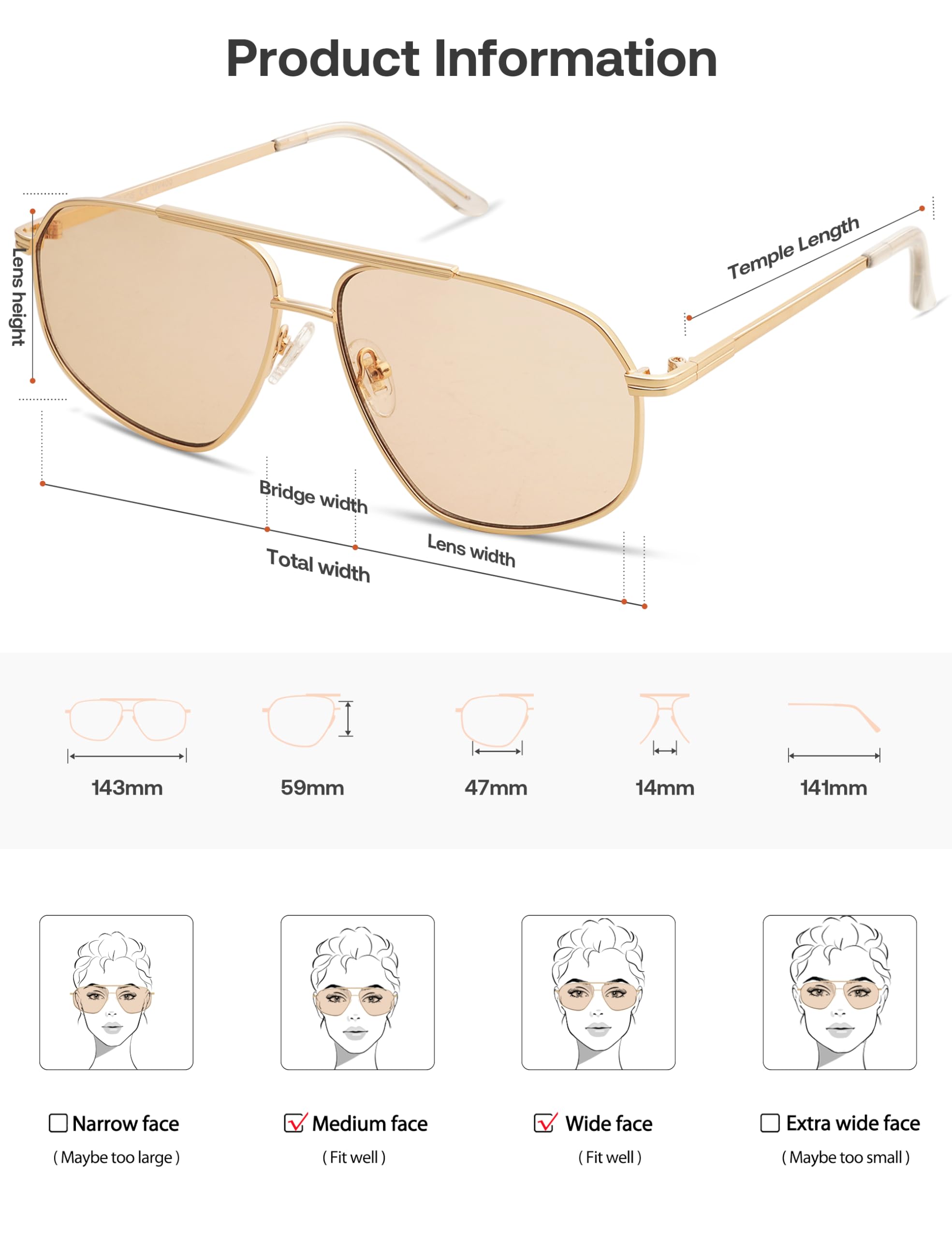 SOJOS Retro Hexagon Aviator Sunglasses for Women Men Trendy Vintage UV400 Protection Shades SJ1200, Gold/Light Brown