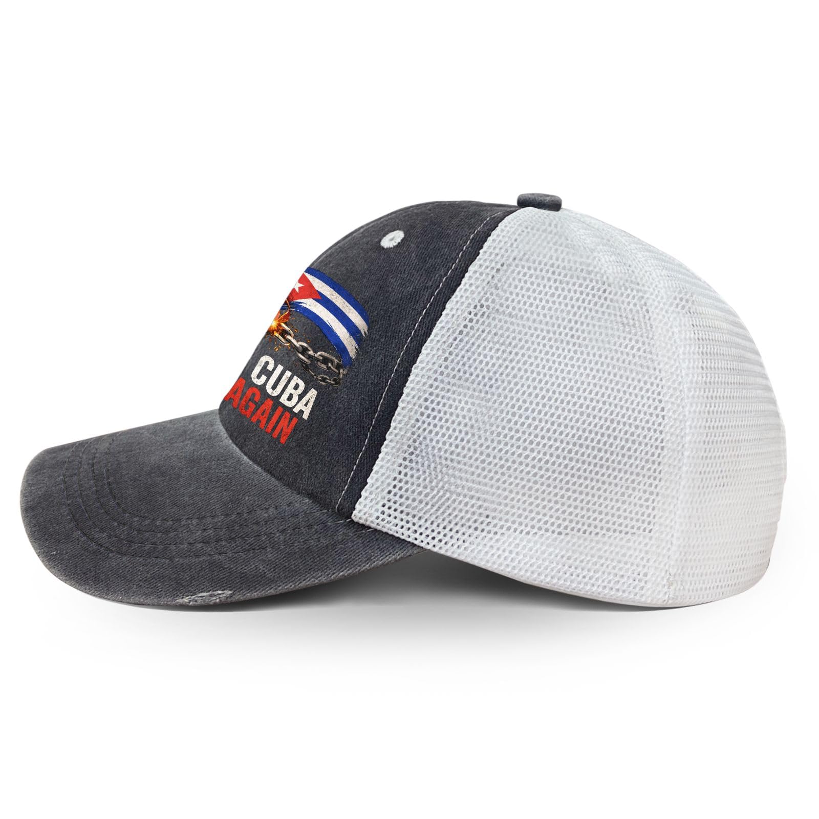 Make Cubas Great Again Hats for Mens Cool Washed Distressed Baseball Cap
