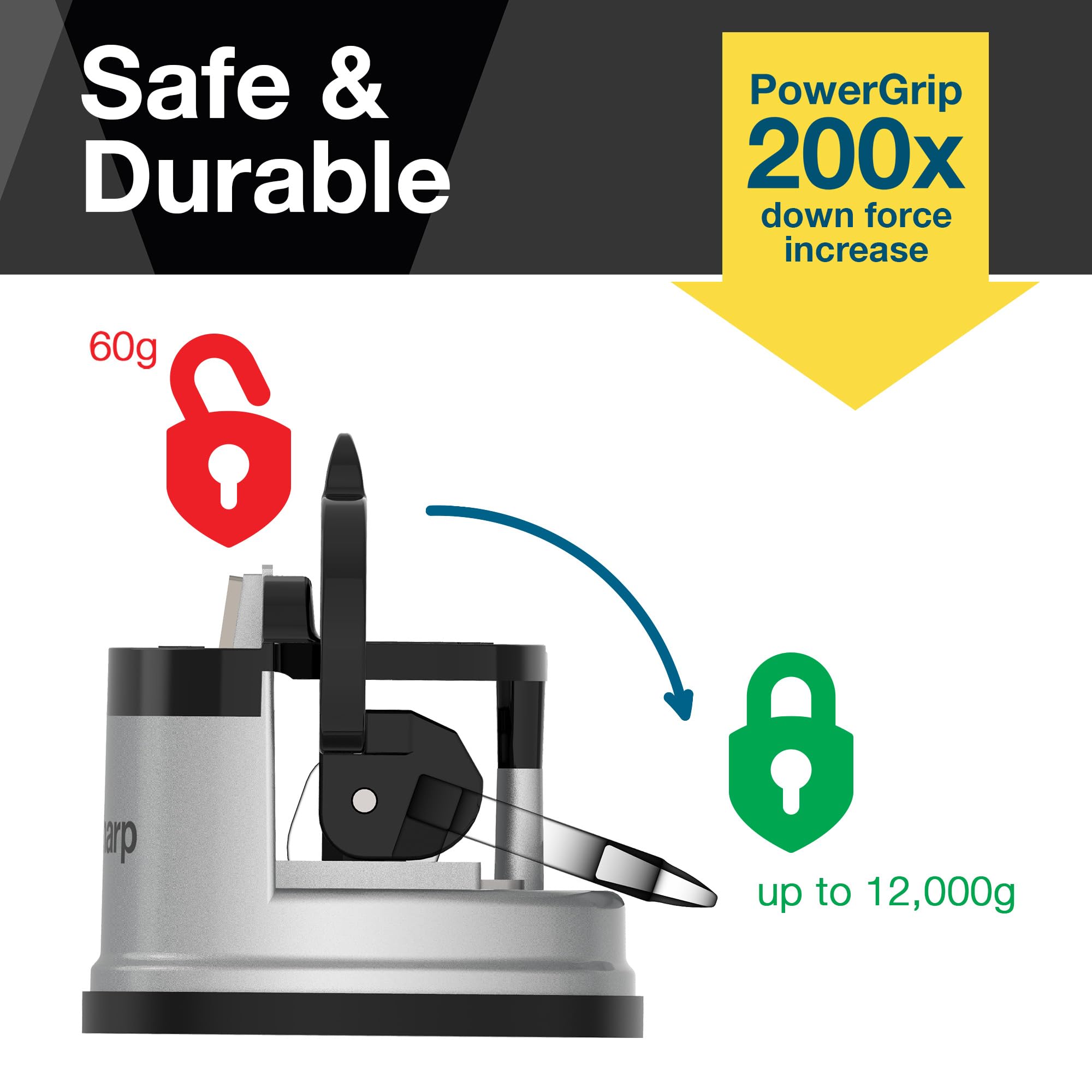 AnySharp Global Knife Sharpener, One Size, Silver