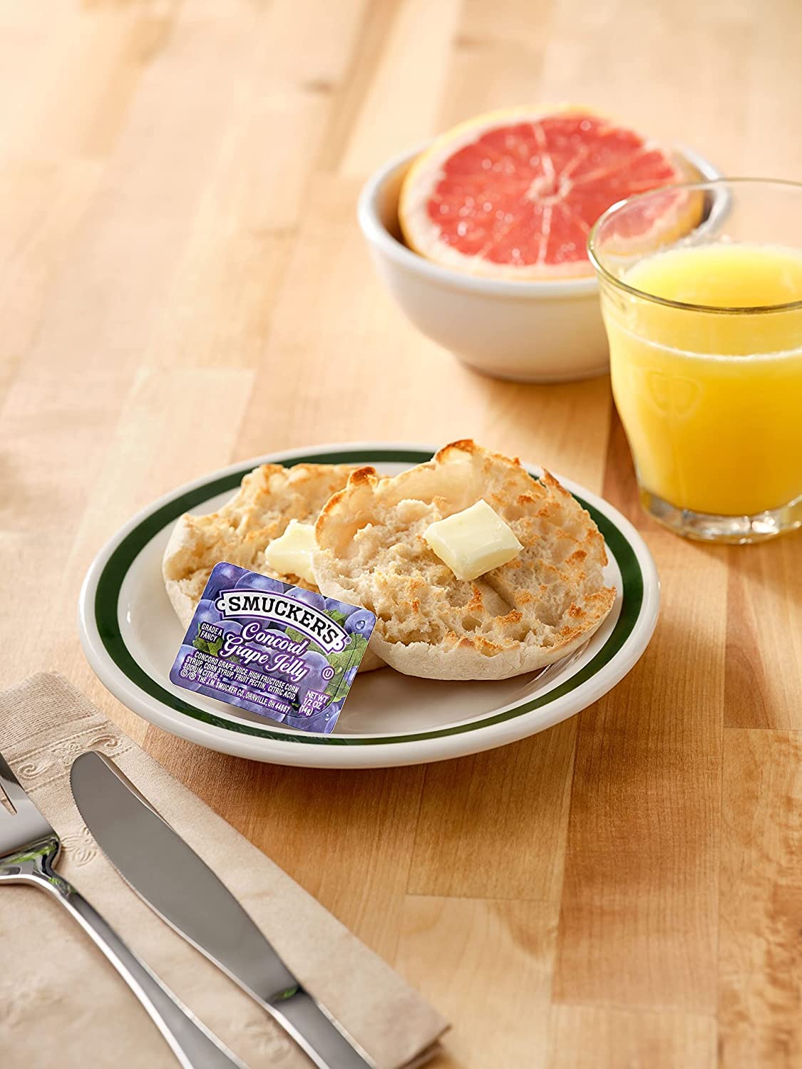 Smucker's Grape Jelly, Strawberry & Orange Marmalade, 200 Count