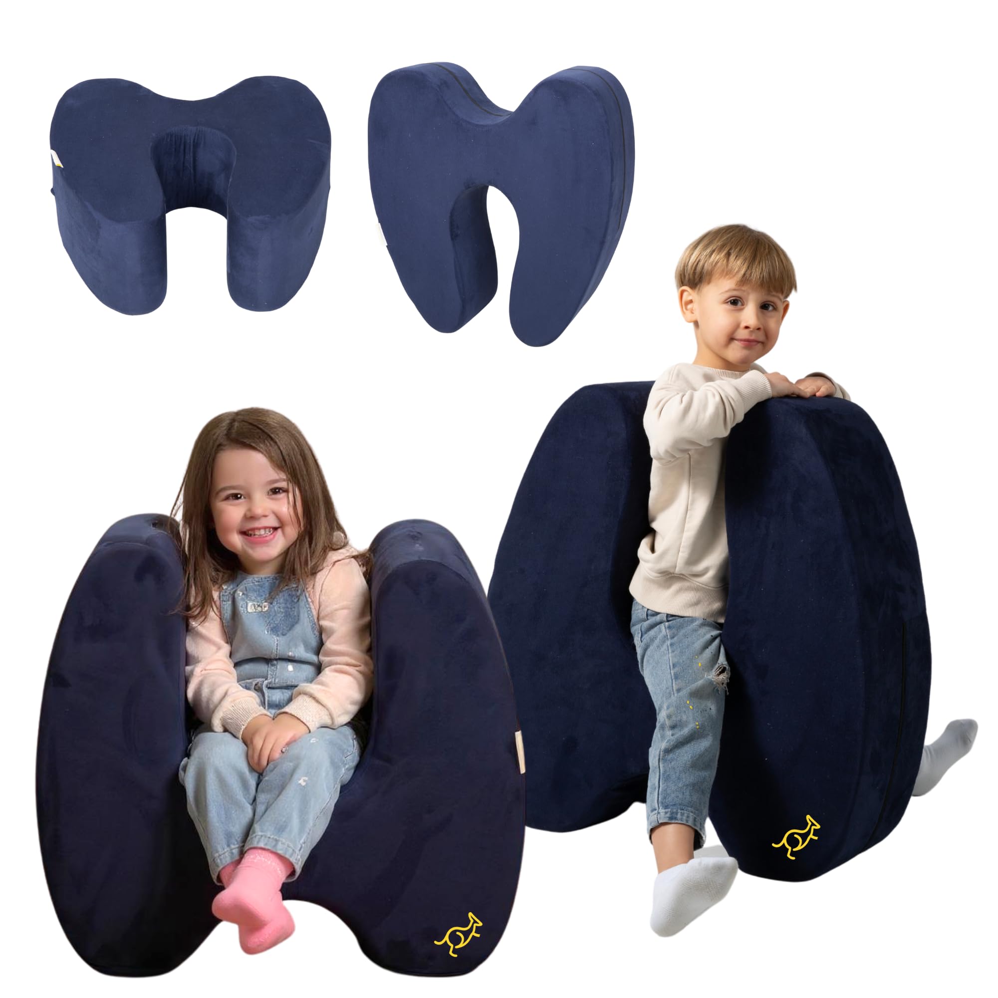 TED KANGAROO Sensory Soft Squeeze Seat – Calming Compression Chair for Kids with Sensory Needs, Washable Cover, Rocking Design