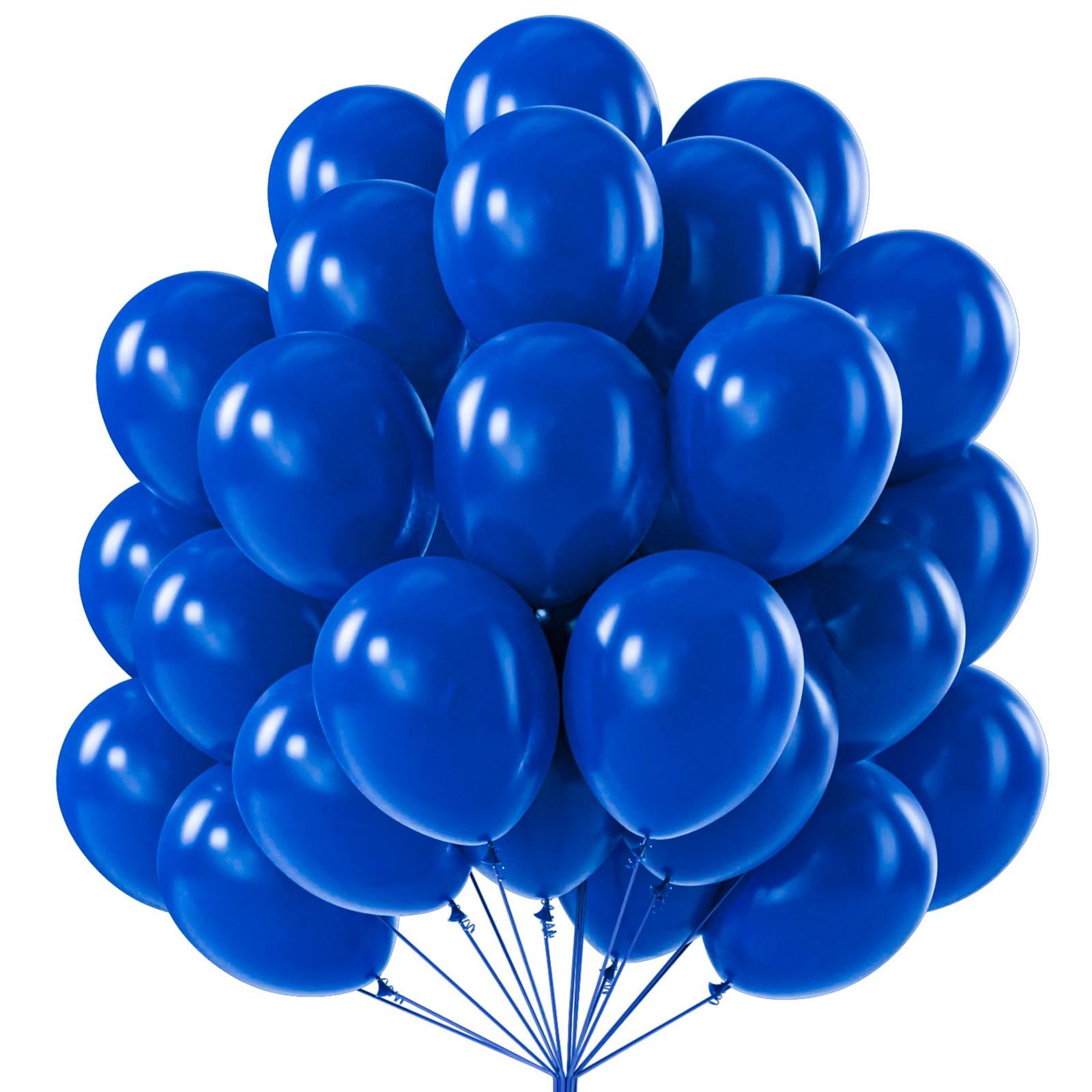 PartyWoo Royal Blue Balloons 52 pcs 12 Inch Matte Dark Blue Latex Balloons for Graduation Independence Day Memorial Day Baseball Baby Shower Gender Reveal Birthday Party Decorations Blue-Y59