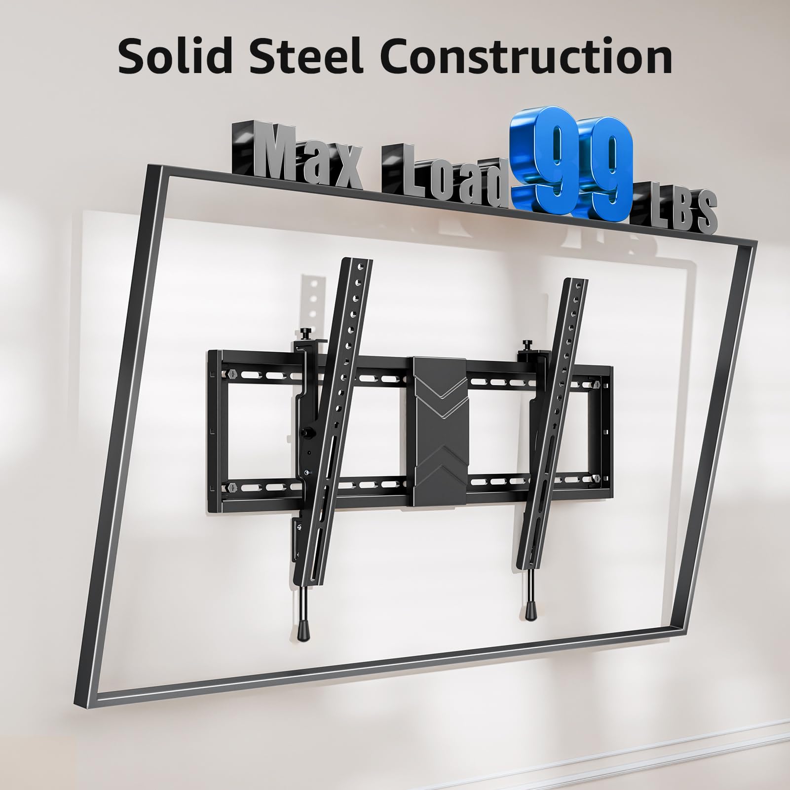 MOUNTUP Tilting TV Wall Mount Bracket for Most 37-75 Inch TV up to 99 LBS, Low Profile Tilt TV Wall Mount Max Vesa 600 x 400mm, Quick Lock and Release to Mount on 16", 18", 24" Stud