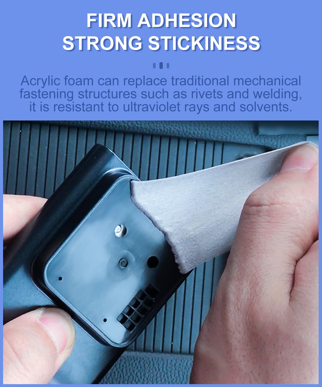 PHIXBEAR Double Sided Sticky Pads,Made of 3M VHB,Strong Adhesive Tape Squares Heavy Duty Waterproof Heat Resistant, Extreme Mounting Foam Tape,Car Home Outdoor Use, 48 Pcs 1.18x1.38 Inch