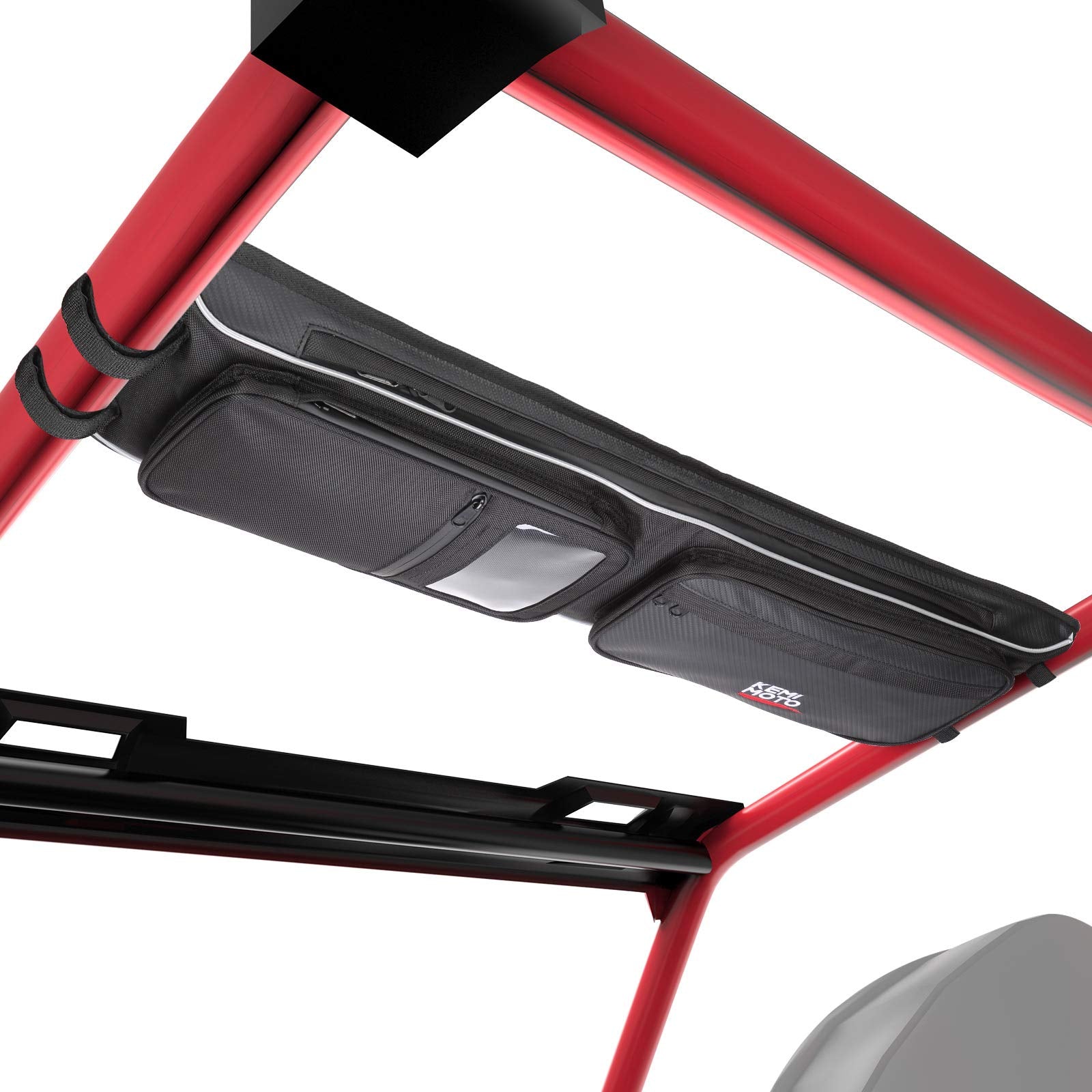 KEMIMOTO UTV Roof Bag, 1680D UTV Overhead Storage Bag with Transparent Film Bag, Large Capacity Prevent Sagging Compatible with 2014-2023 Polaris RZR XP 1000 / S 1000 Turbo 900 S Can Am Commander MAX