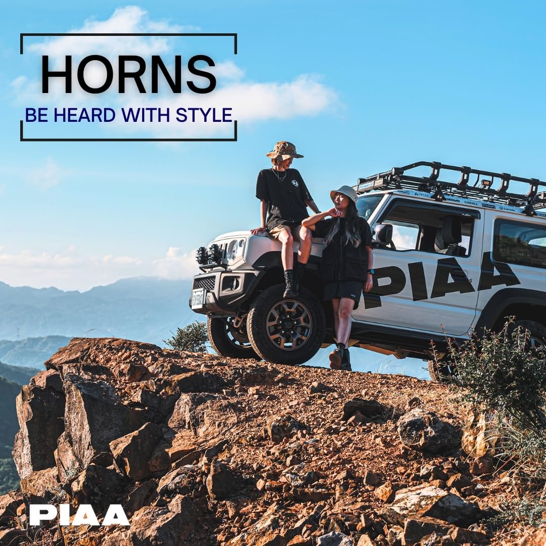 Piaa 85115 Superior 112Db 330Hz and 400Hz Twin Tone Bass Horn, Black