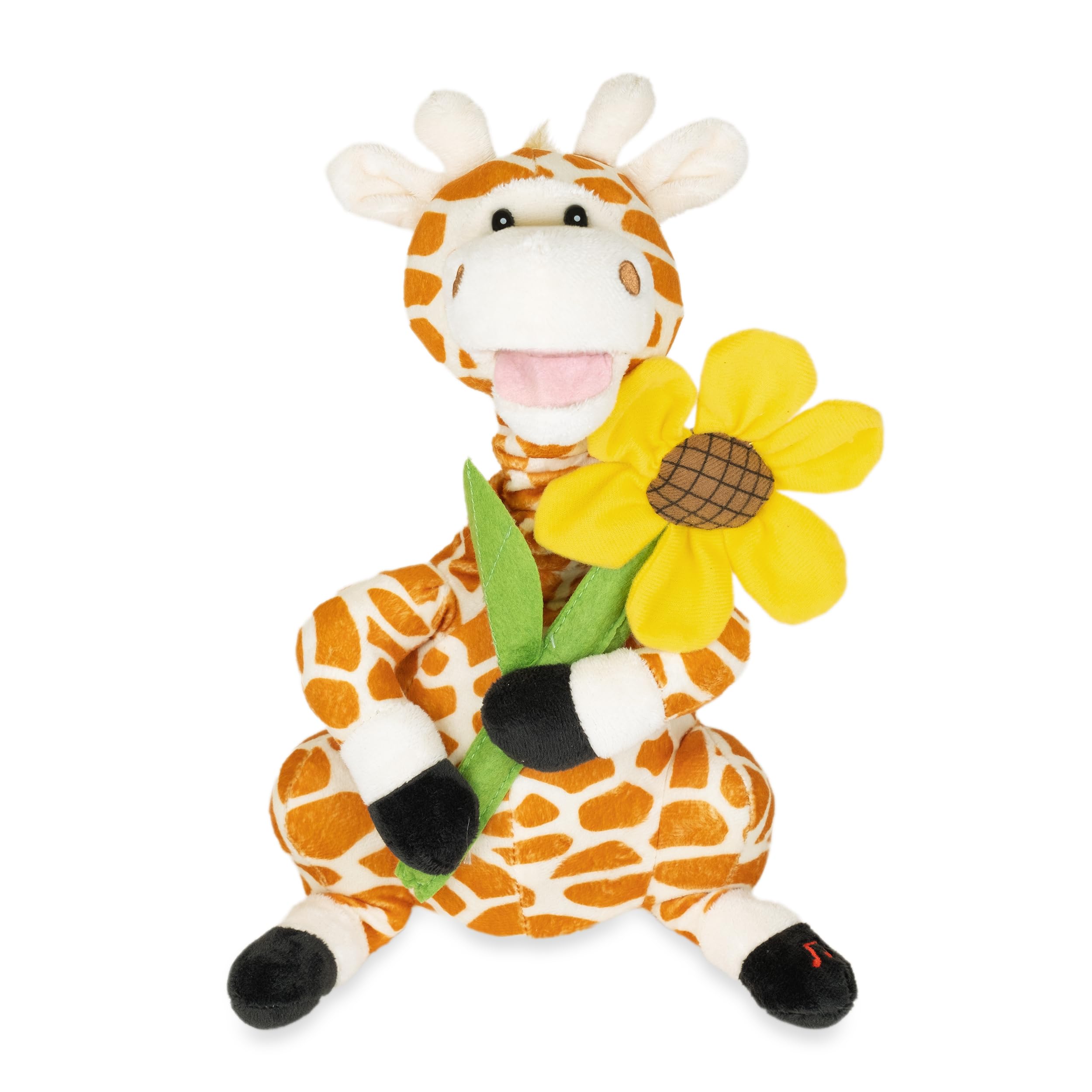 Cuddle Barn - Gerry | Giraffe Animated Stuffed Animal Plush, Neck Grows and Sings Your Love Lifts Me Higher 12 inches