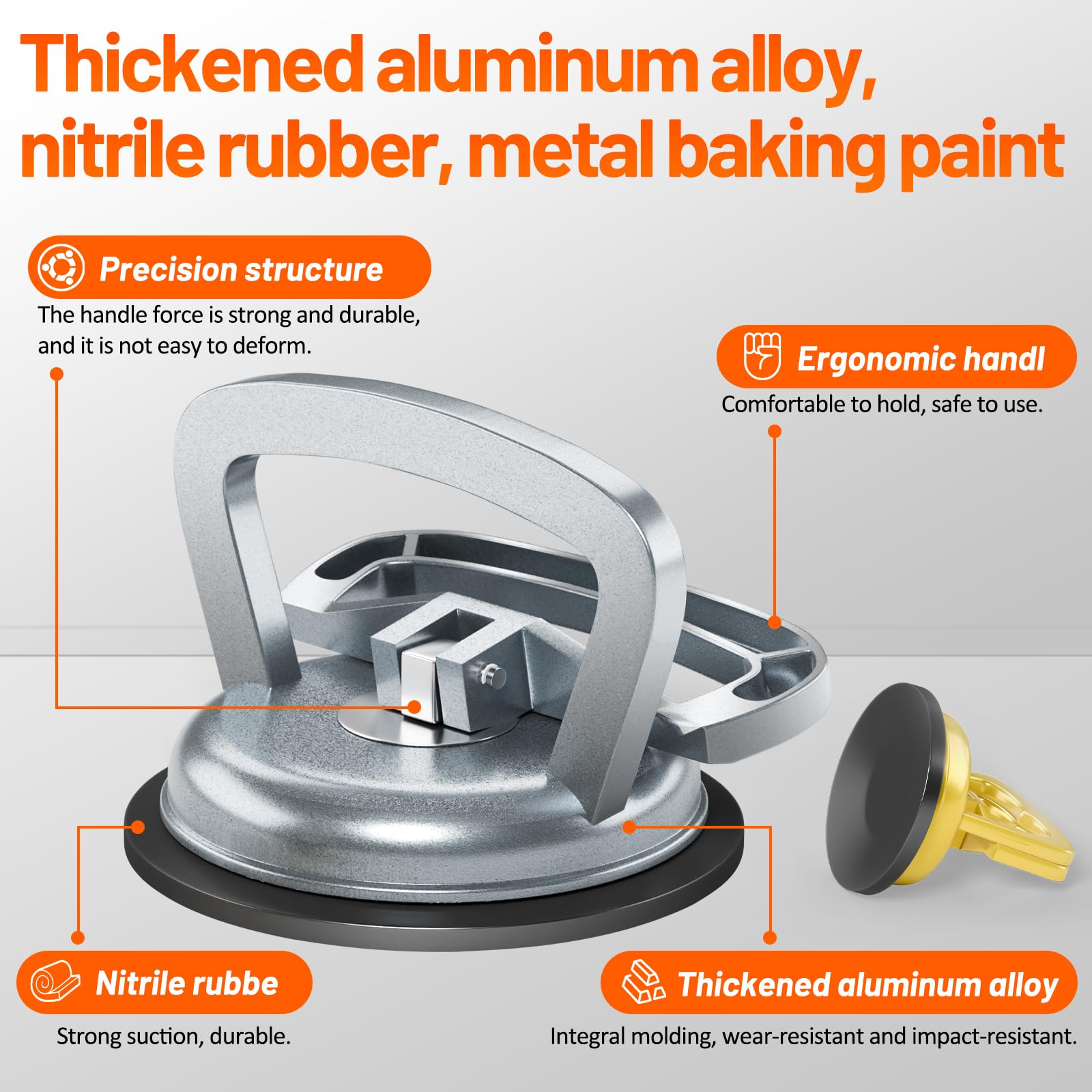 PHIXBEAR Powerful Metal Car Dent Suction Puller 2pcs, Aluminum dent Remover Tool for car,Paintless Dent Repair Durable Strong Suction Pad for Car Garage Door, Bumper, Glass Fridge