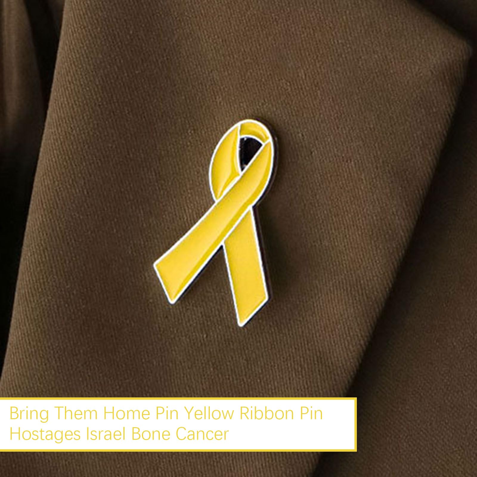 Yellow Ribbon Pin Hostages Israel Bring Them Home Pin Israel Pin Mental Health Awareness Pins Breast Cancer Pin Yellow Ribbon Breast Cancer Awareness Lapel Pin