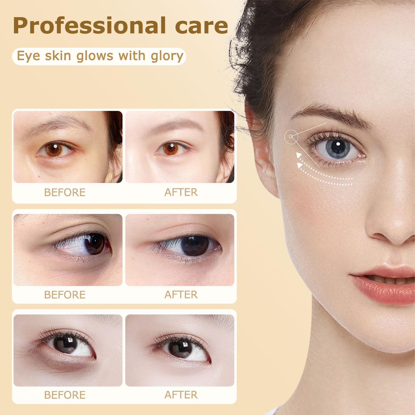 Zozu Avocado Eye Mask, Under Eye Patches for Puffy Eyes and Dark Circles, Nourishing and Hydrating Eye Cream, Naturally Derived Formula (60 PCS)
