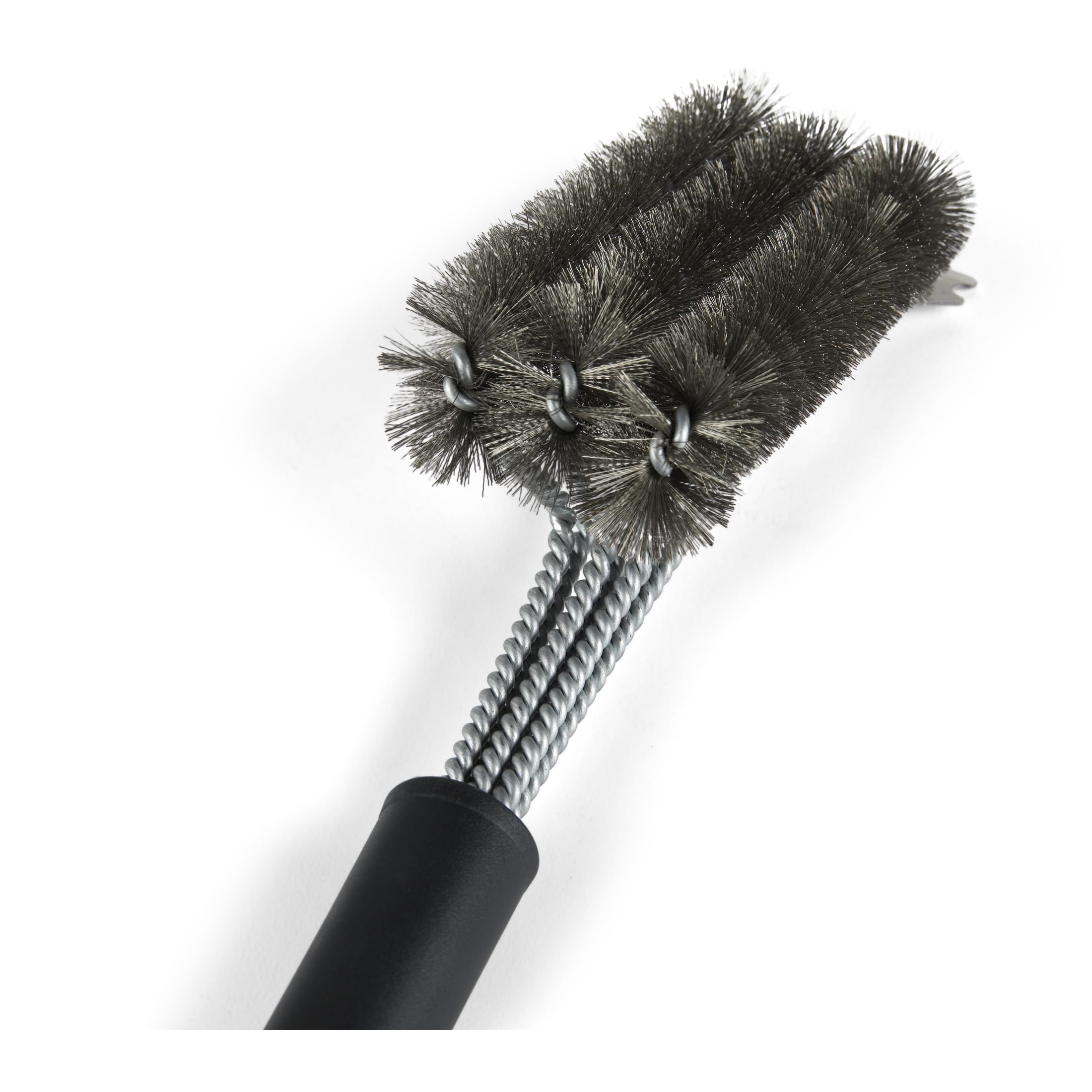 Pork Barrel BBQ Grill Brush and Scraper - Safe Stainless Steel Woven Wire Heavy Duty Grill Accessories for Outdoor Grill Cleaning I Grilling Gifts for Men I BBQ Accessories, Grill Cleaner