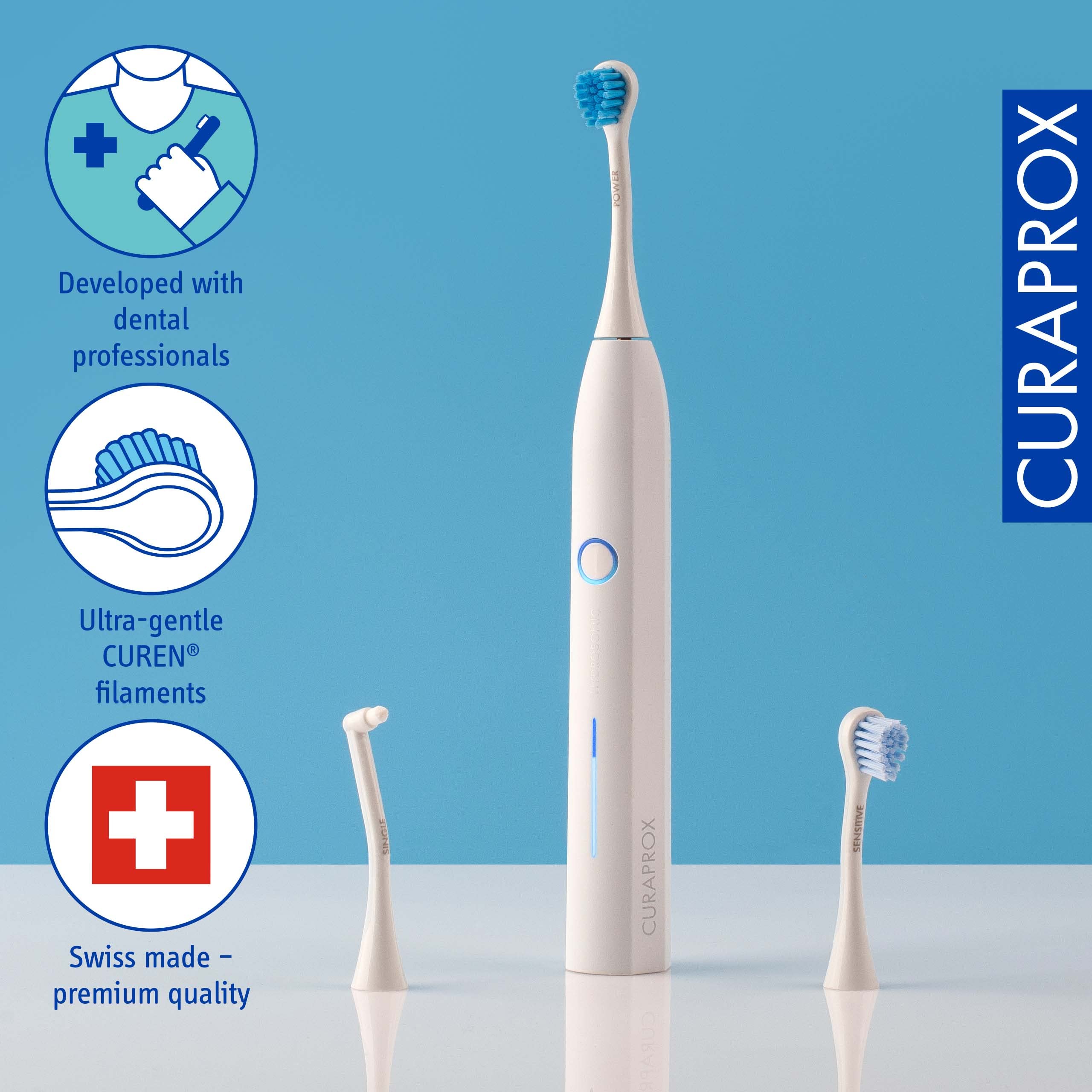 Curaprox Pro Electric Toothbrush With Charger and Travel Case