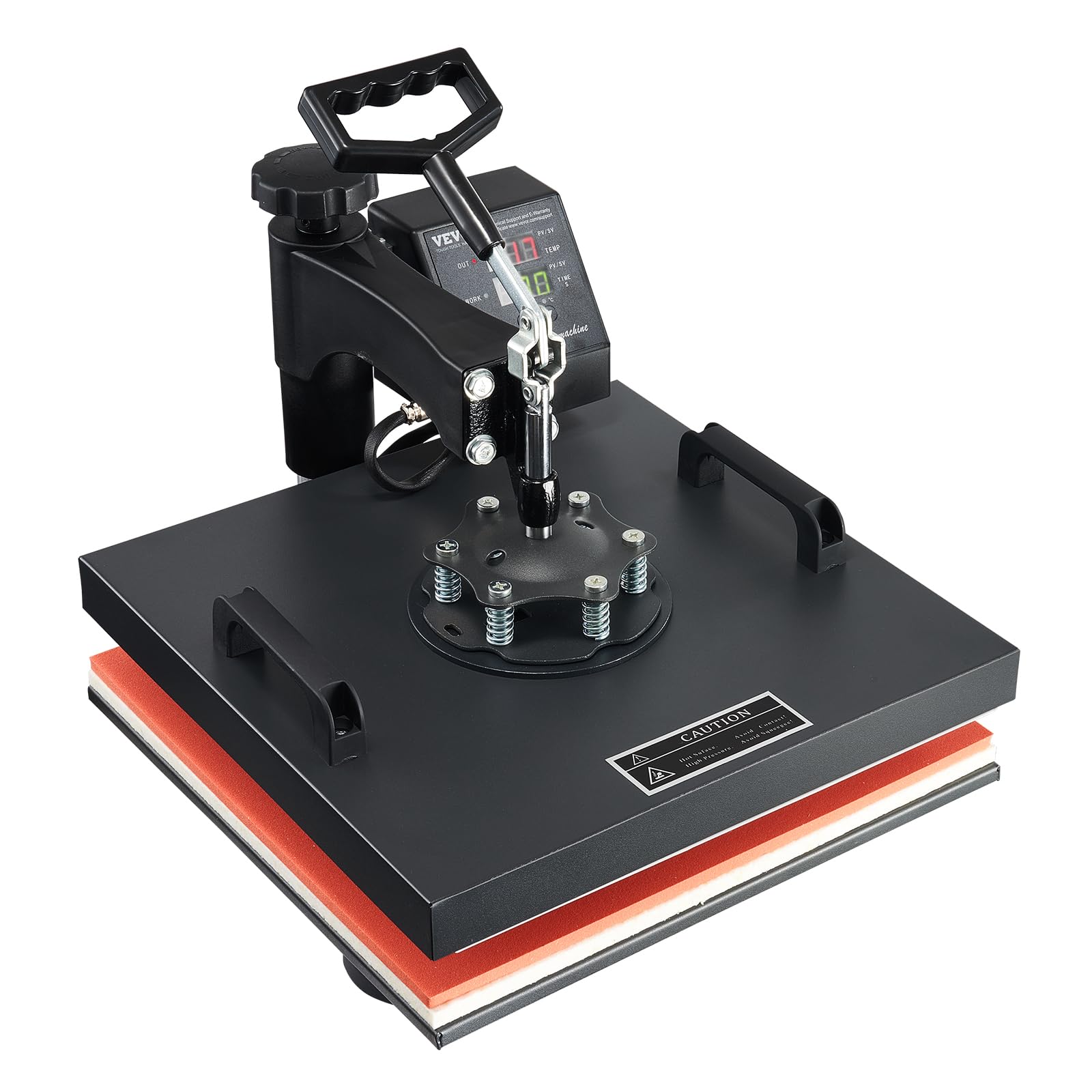 VEVOR 2 in 1 Heat Press Machine 15x15 Inch, 360° Swing Away Digital Tshirt Press Machine, Clamshell Heat Transfer Sublimation for Printing T-Shirt Hat Cap Pillow Bag