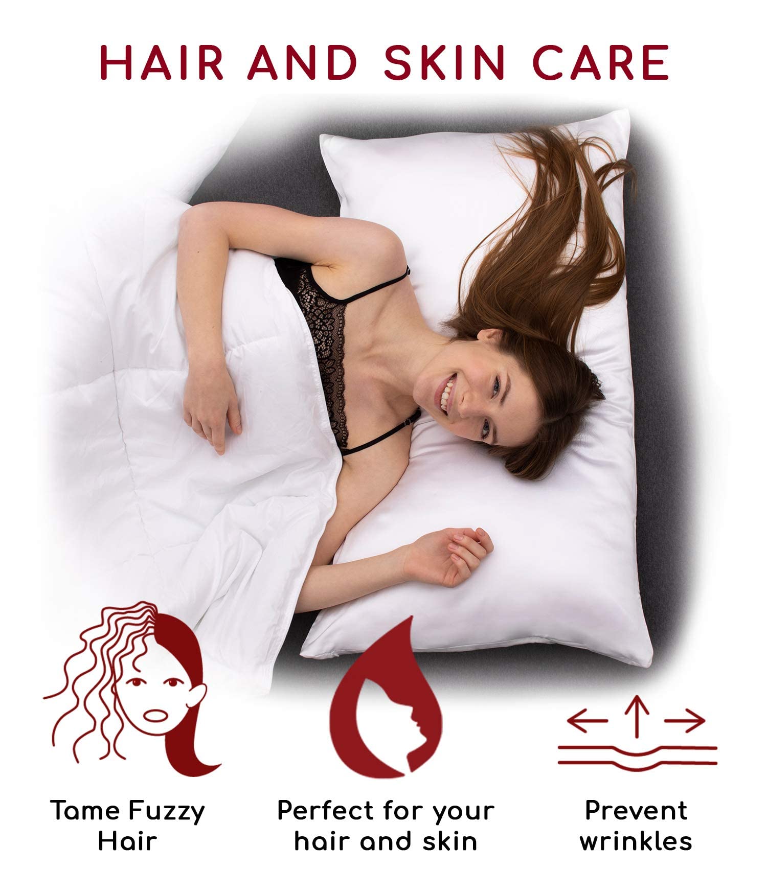 Mellanni Bed Sheet Set + Silk Pillowcase Bundle&Save - Hotel Luxury Bedding Sheets & Pillowcases - Bundle Includes: 4pcs Bed Sheet Set and 1 Mulberry Silk Pillowcase for Hair and Skin (Queen, White)