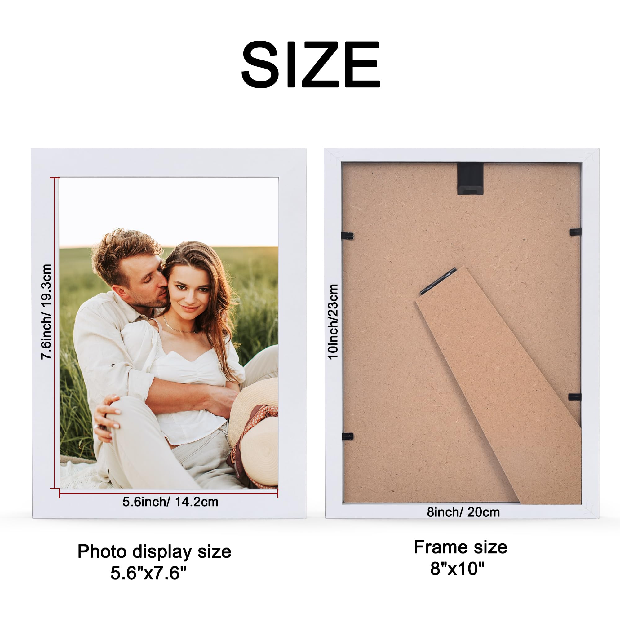 GagetElec Custom Canvas Prints with Your Photos,Personalized Picture on Canvas Desk Decor Christmas Gifts for Family,Friends (8" X 10") (Wood)