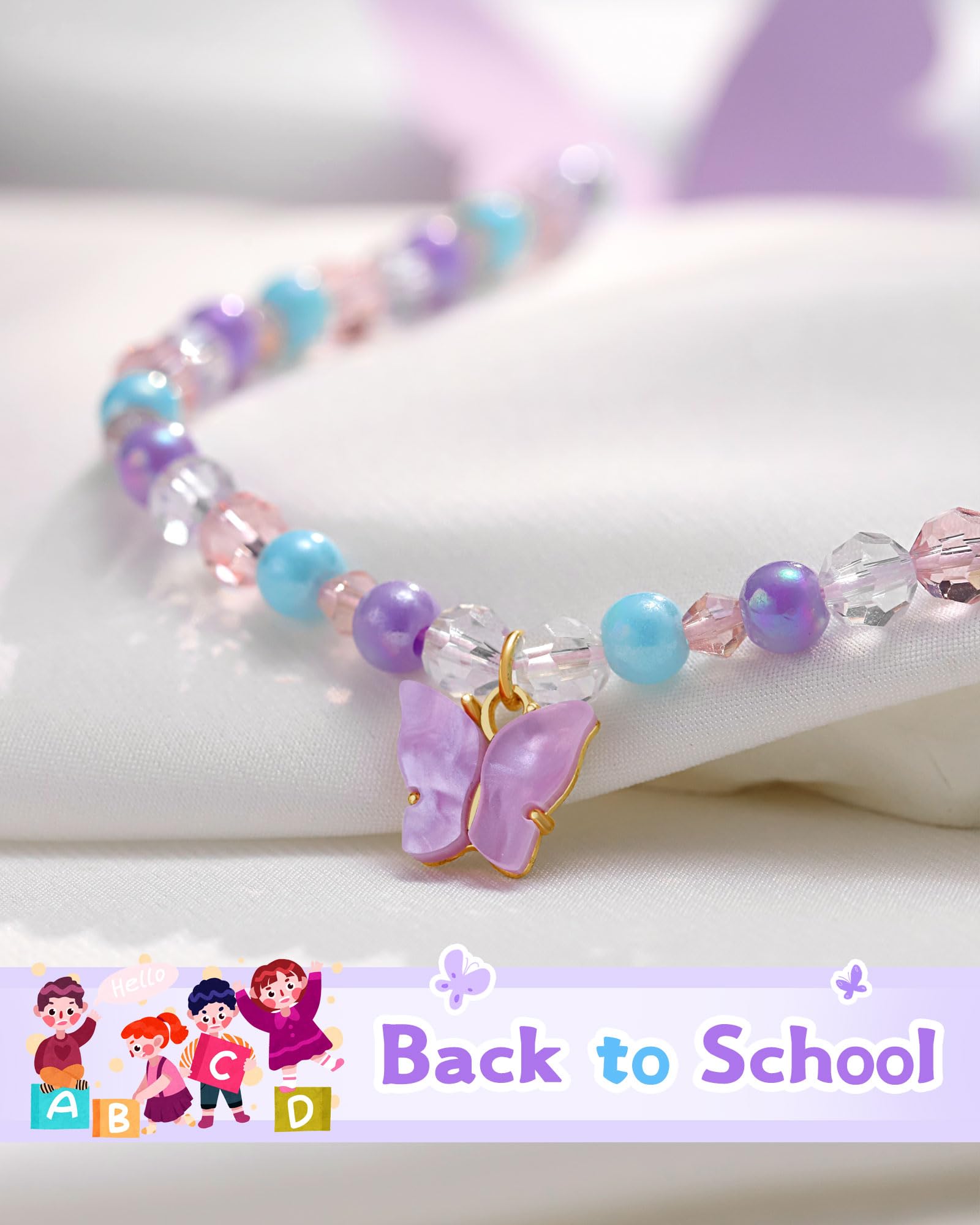 Kidbbi First Day of Kindergarten Gift First Day of School Back to School Necklace Gifts for Kids Girls