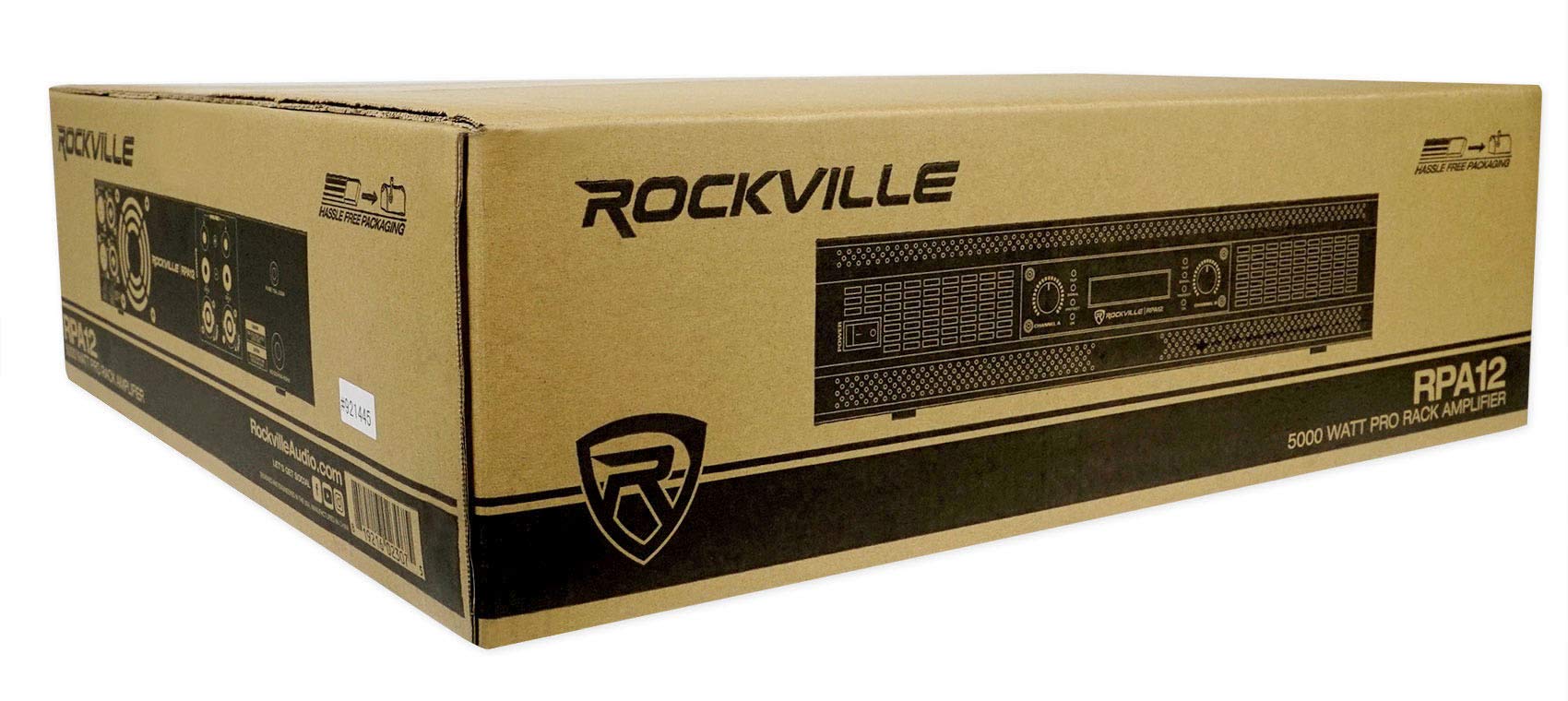 Rockville RPA12 5000W Peak / 1400W RMS 2-Channel Power Amplifier, Rack Mountable - Perfect for Live Sound, Pro Audio, DJs