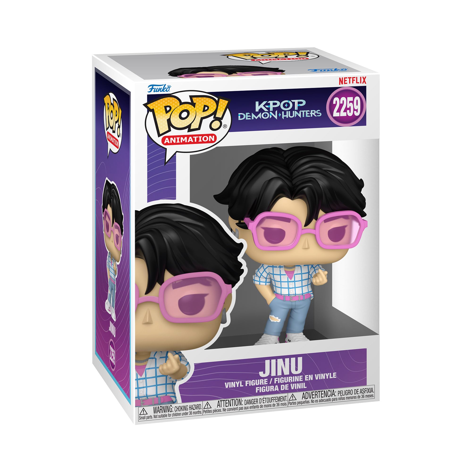 Funko Pop! Animation: Kpop Demon Hunters - Jinu - 1/6 Odds for Rare Chase Variant - Collectable Vinyl Figure - Gift Idea - Official Merchandise - Toys for Kids & Adults - Model Figure for Collectors