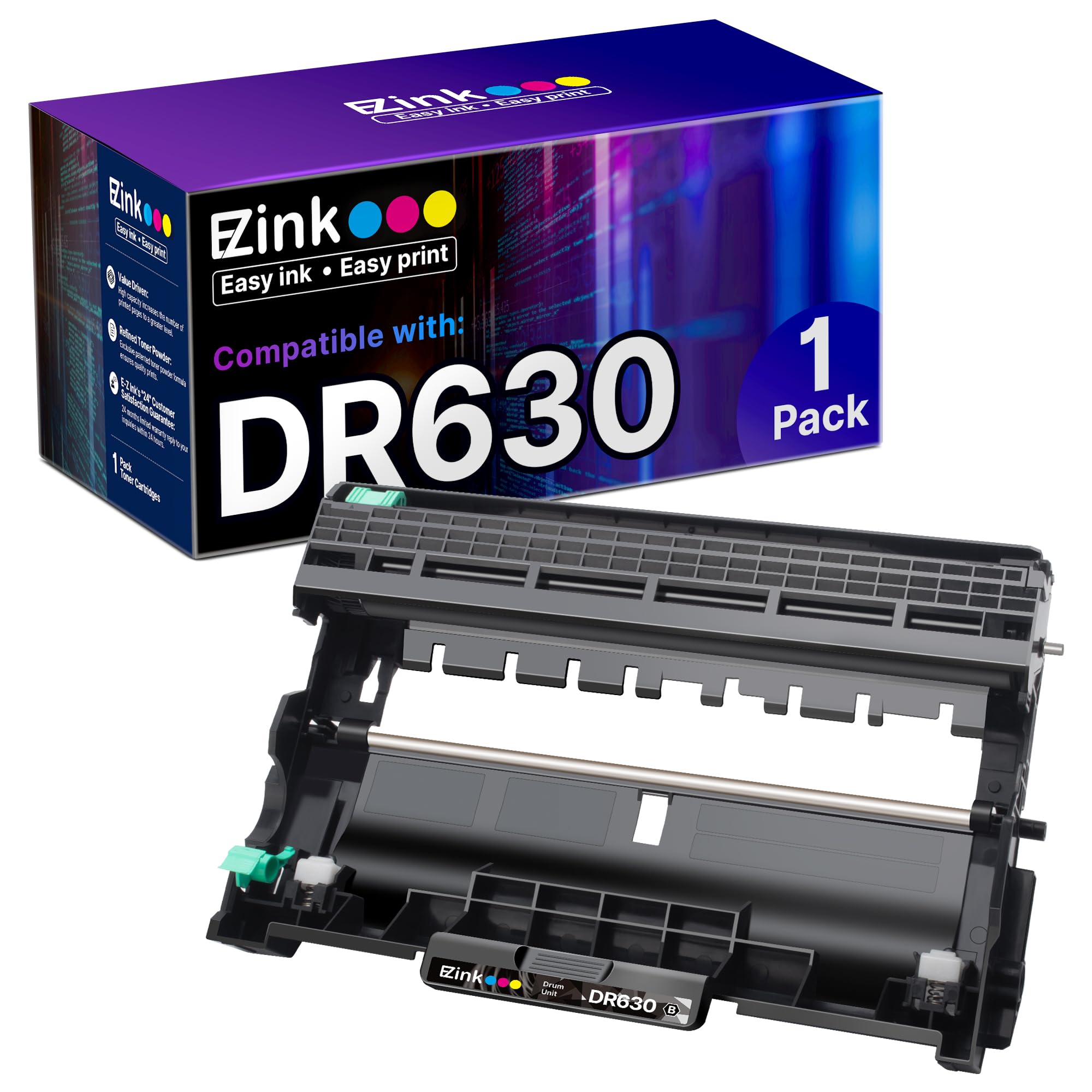 E-Z Ink Compatible Drum Unit (Not Toner) Replacement for Brother DR630 DR 630 Compatible with HL-L2300D HL-L2320D HL-L2340DW HL-L2360DW HL-L2380DW MFC-L2740DW MFC-L2700DW DCP-L2540DW (1 Pack)