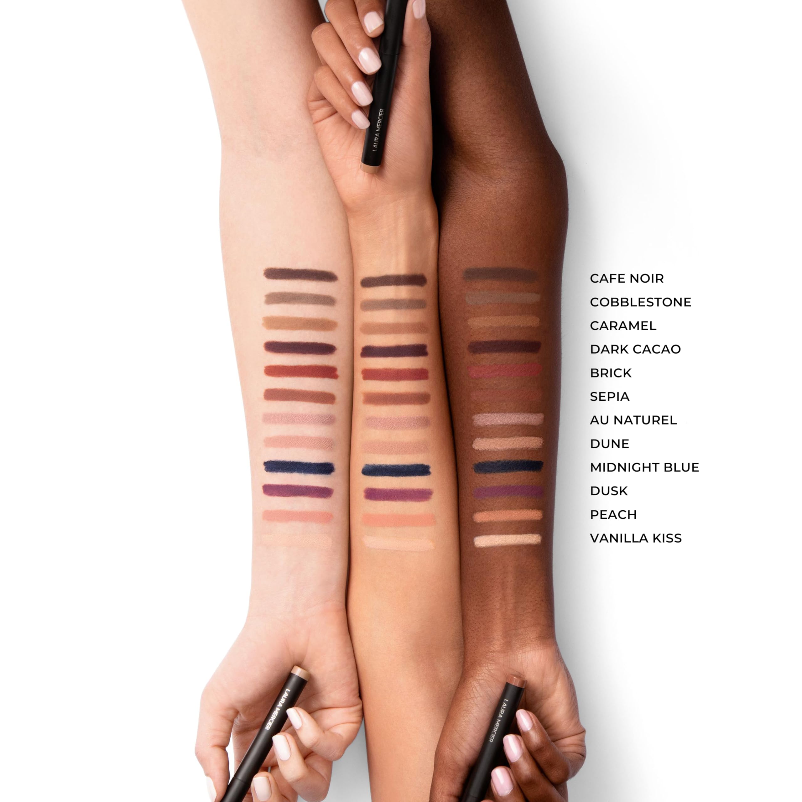 Laura Mercier Caviar Stick Cream Eyeshadow: Matte Finish, 24HR Wear, Long Lasting, Rich Color, Easily Blendable and Buildable, Waterproof, Hyaluronic Acid Infused, Eyeshadow Stick Set, Cobblestone