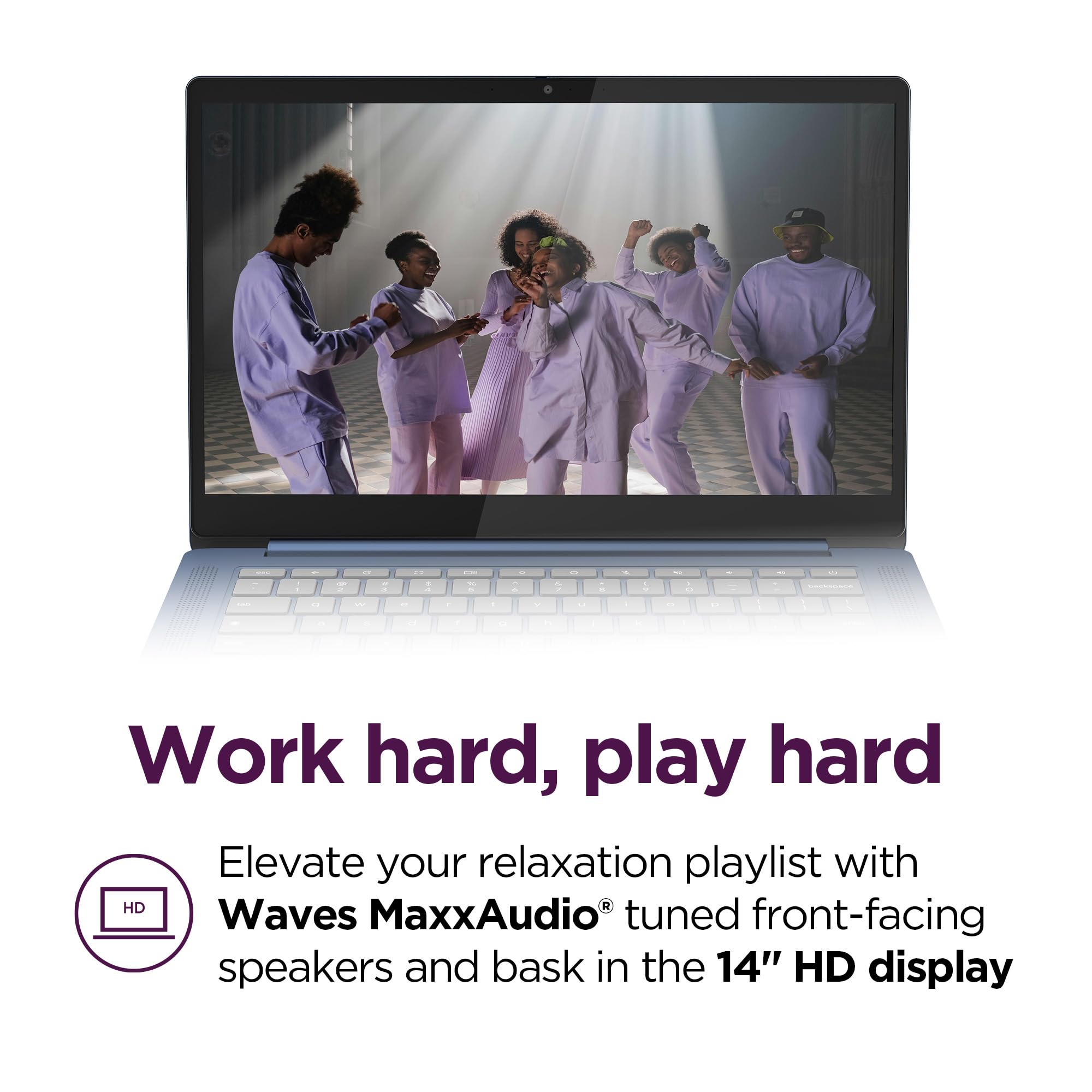 Lenovo IdeaPad Slim 3 Chromebook - 2024 - Lightweight Laptop - Waves MaxxAudio® Speakers - 14" HD Display - HD 720p Camera - 4GB Memory - 64GB Storage - MediaTek Kompanio 520 - Abyss Blue