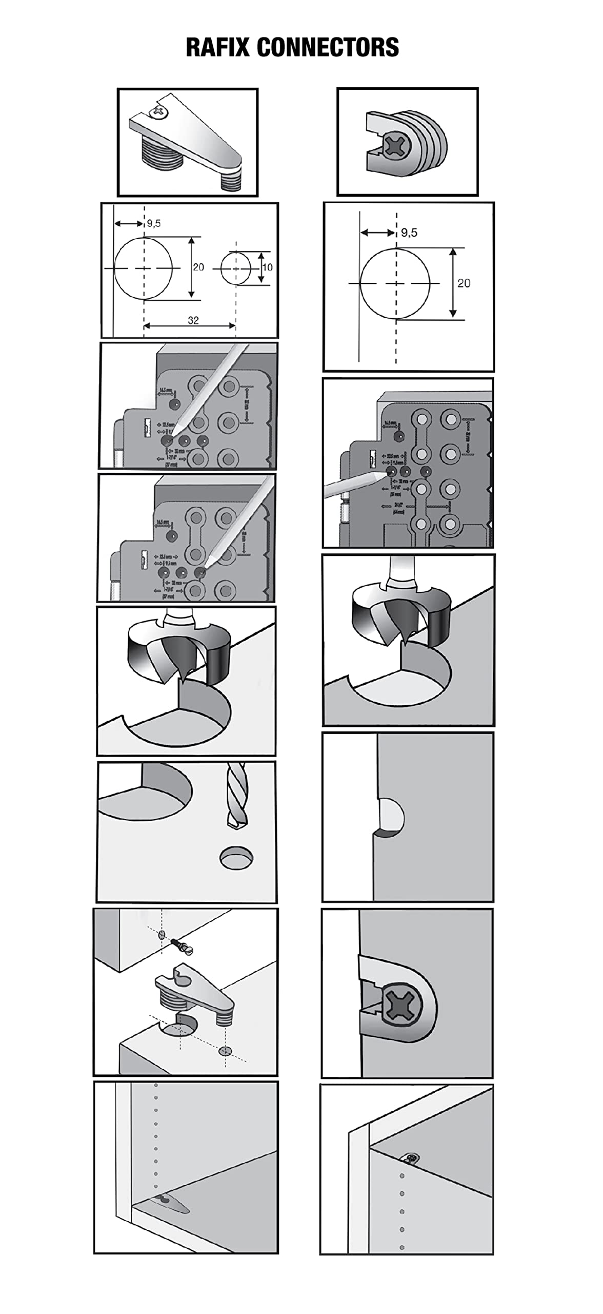 Milescraft 1316 Cabinet Mate Shelf Pin Jig - Shelf Pin Drilling Jig to Create Holes for Wobble Free Shelves. Cabinet Hardware Jig / Drill Guide for Straight Holes