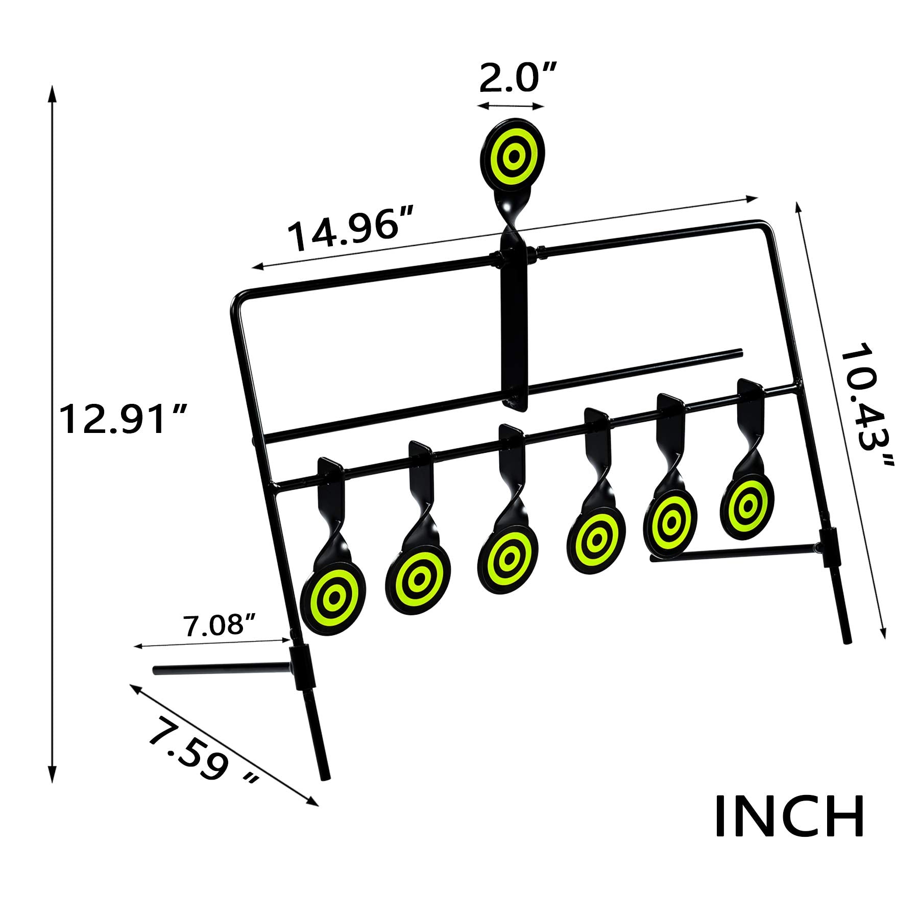 KNINE OUTDOORS 6 Targets Air Gun Pellet BB Gun Resetting Target, Rated for .22 .177 Caliber