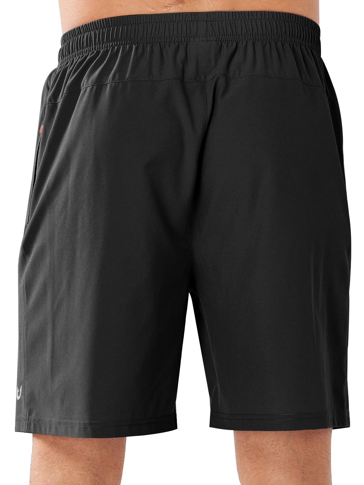 NORTHYARD Men's Athletic Running Shorts Quick Dry Workout Shorts Lightweight Sports Gym Basketball Shorts Hiking Exercise BLACK-7 inches L