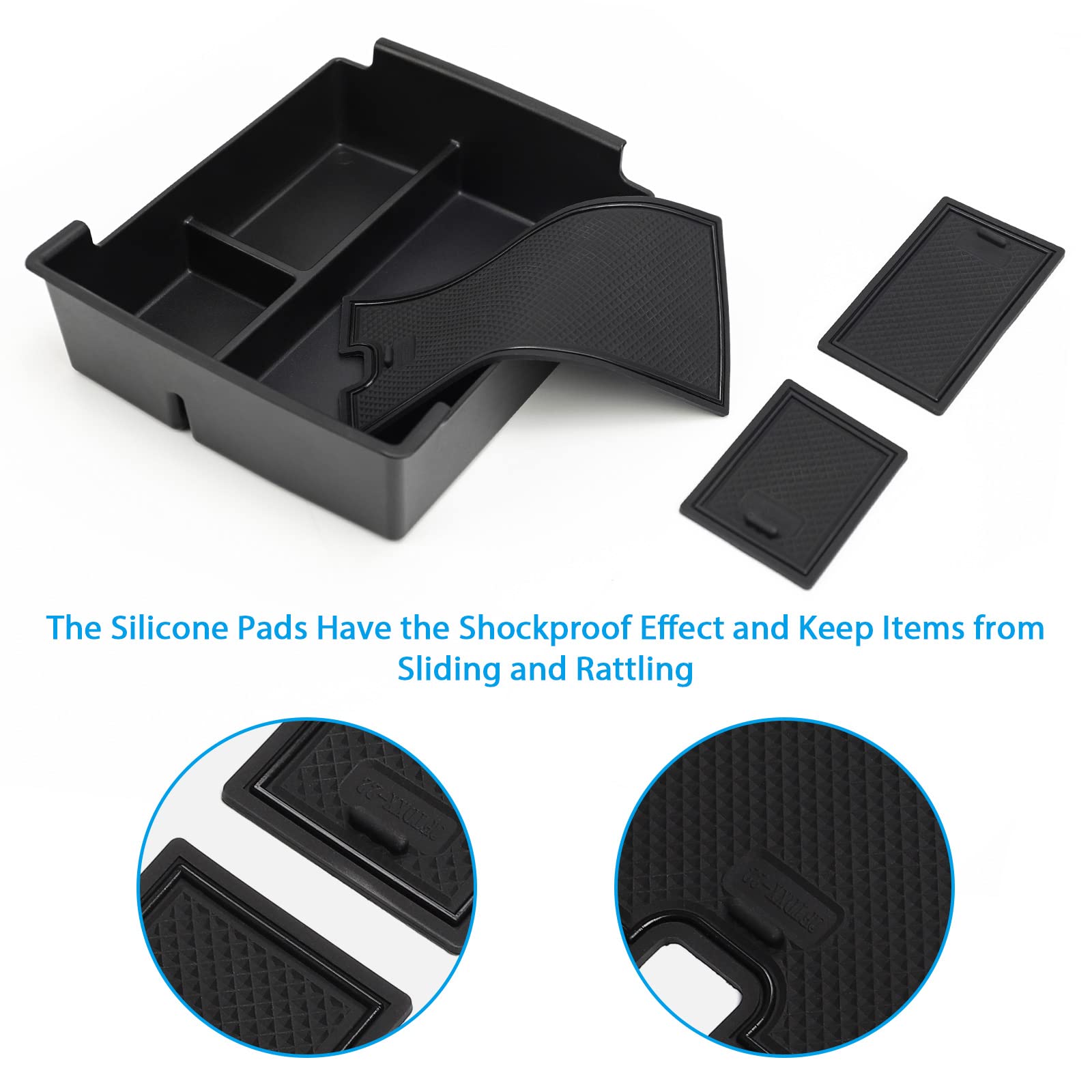Octomo Center Console Organizer Compatible with Ford Maverick 2022 2023 Accessories, Armrest Storage Box Insert Tray Secondary Interior Accessories
