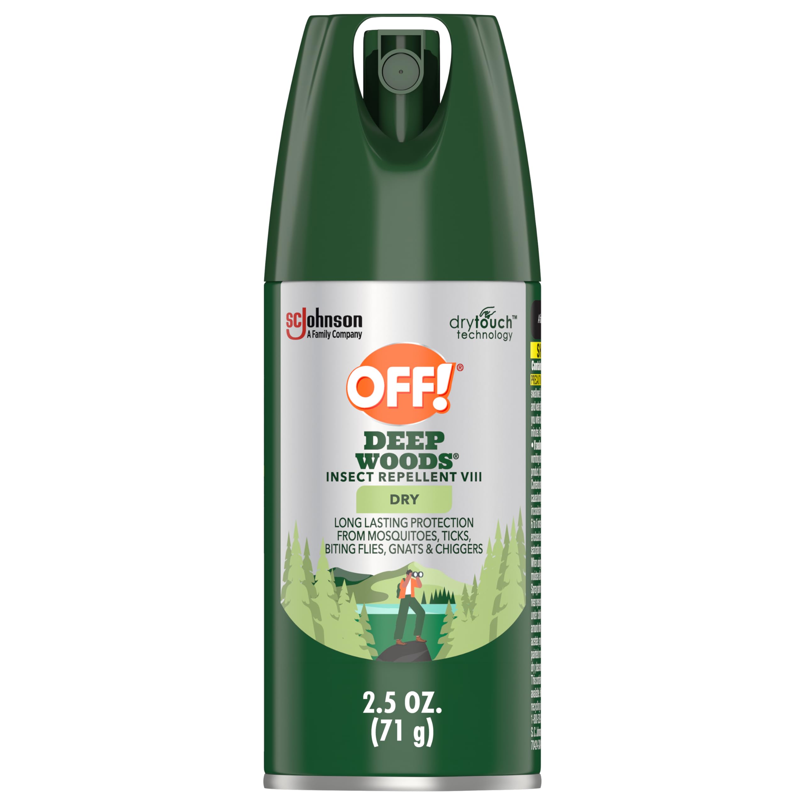 OFF! Deep Woods Insect Repellent Aerosol, Dry, Non-Greasy Formula, Bug Spray with Long Lasting Protection from Mosquitoes, 2.5 oz (Pack of 12)