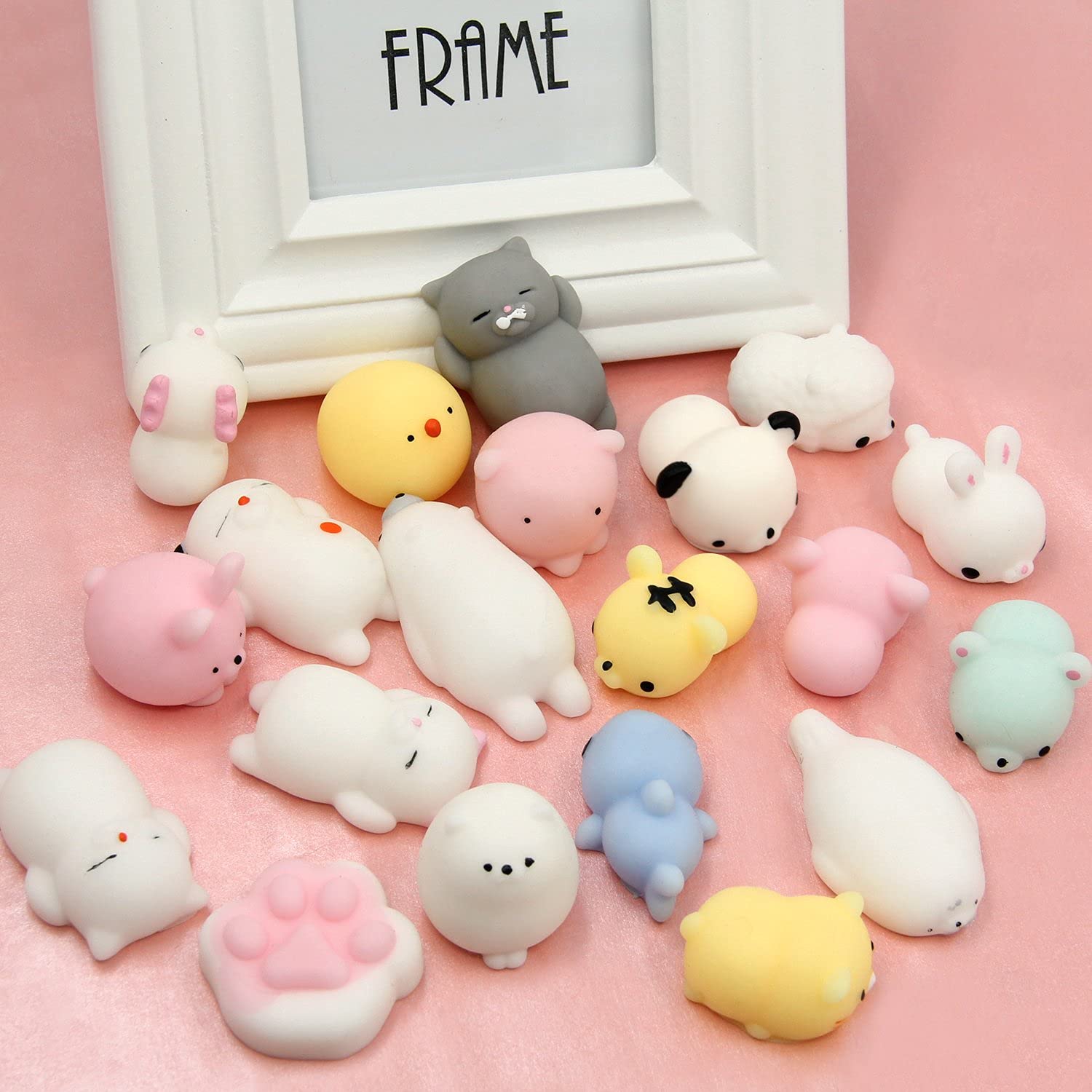 SEKEAHU Mochi Squishys Toys, Christmas Party Favors 25pcs Mini Kawaii Squishies, Stocking Stuffers for Kids Teens Adults, Treasure Box Toys for Classroom Supplies, Birthday Gifts for Kids Boys Girls