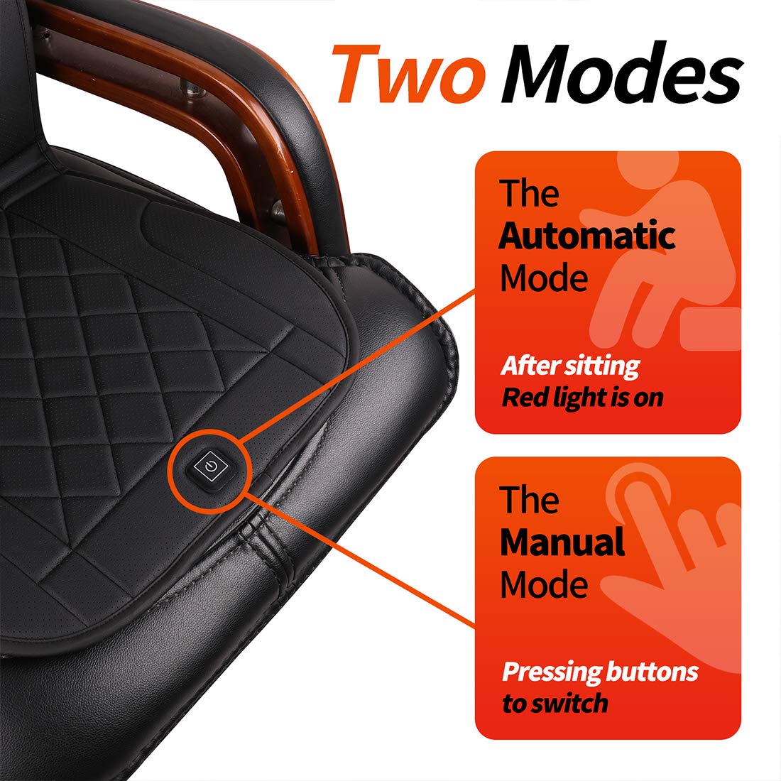 KINGLETING Heated Seat Cushion with Pressure-Sensitive,Heated Seat Cover for Home, Office and More